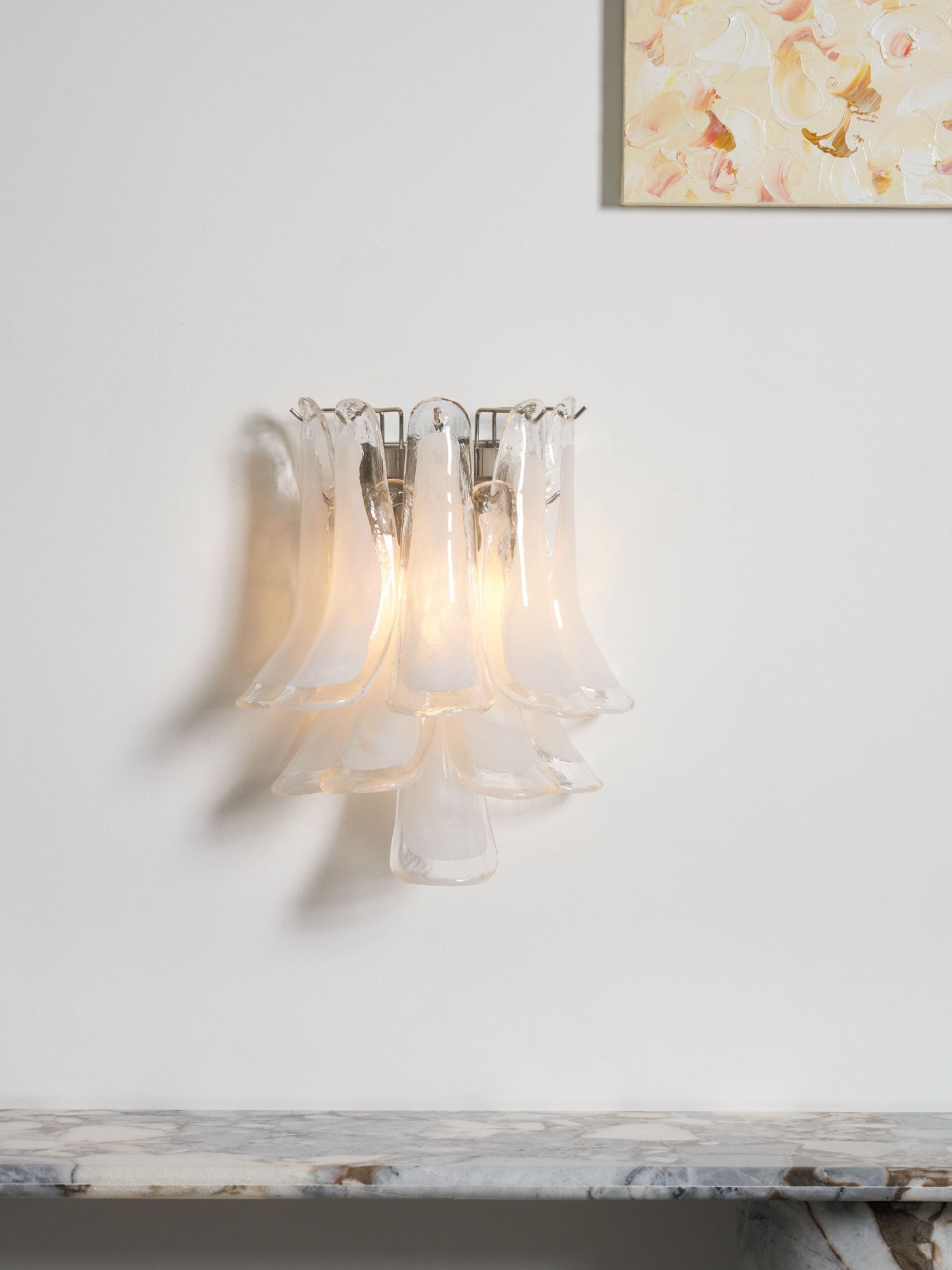 Aurora Wall Light Petal Shaped Glass Vintage Artistic-Neutral Decor