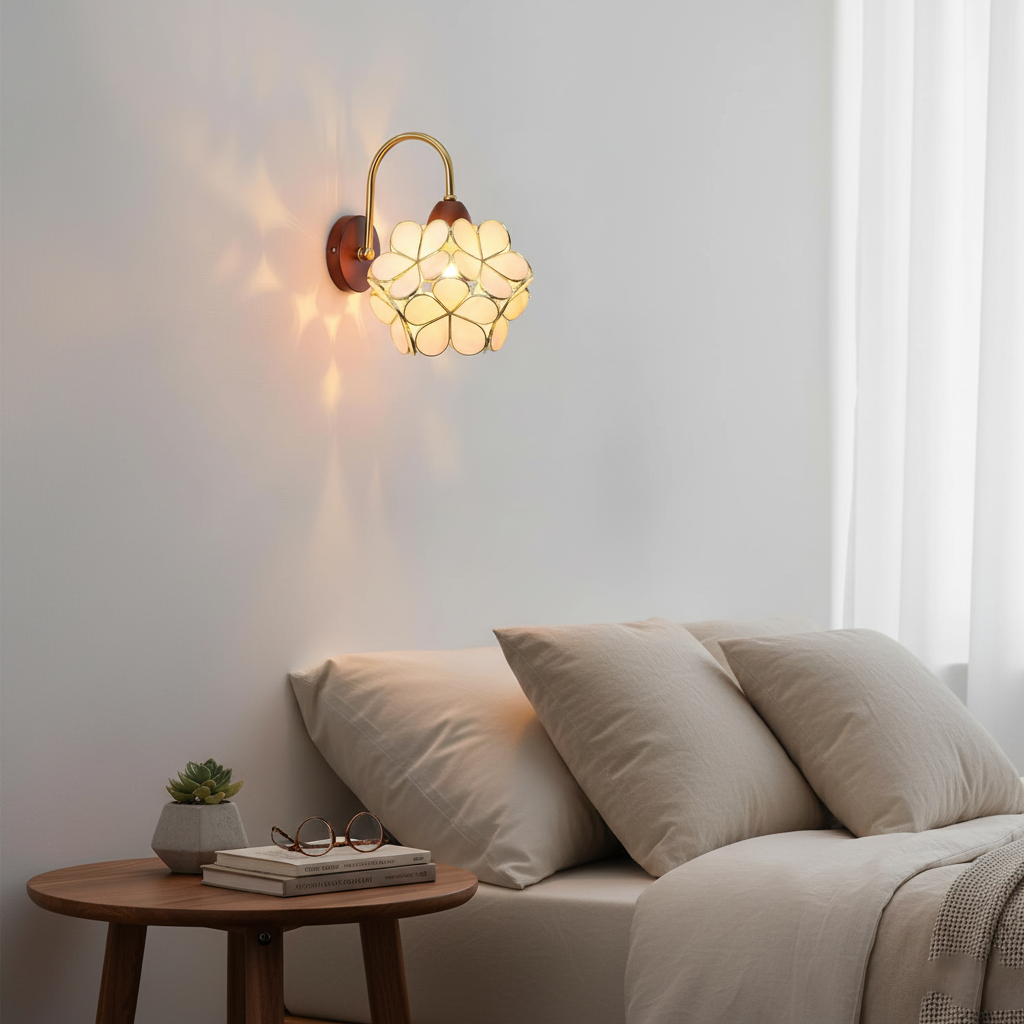 Petals-Wood Wall Lamp