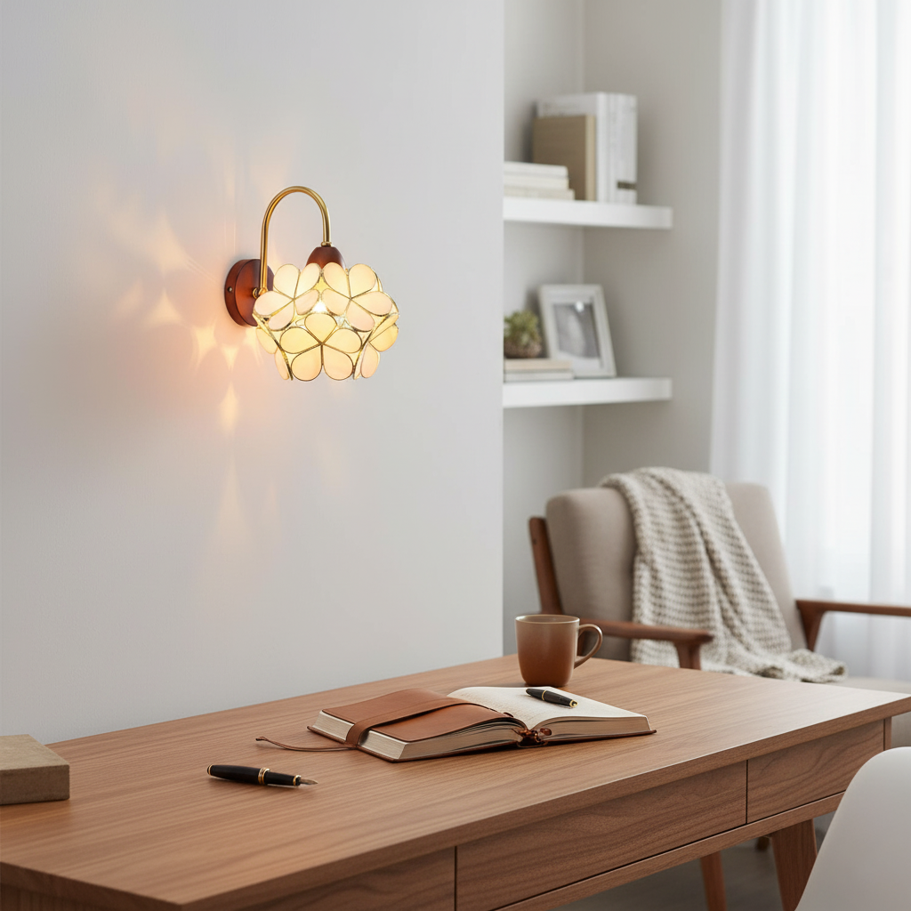 Petals-Wood Wall Lamp