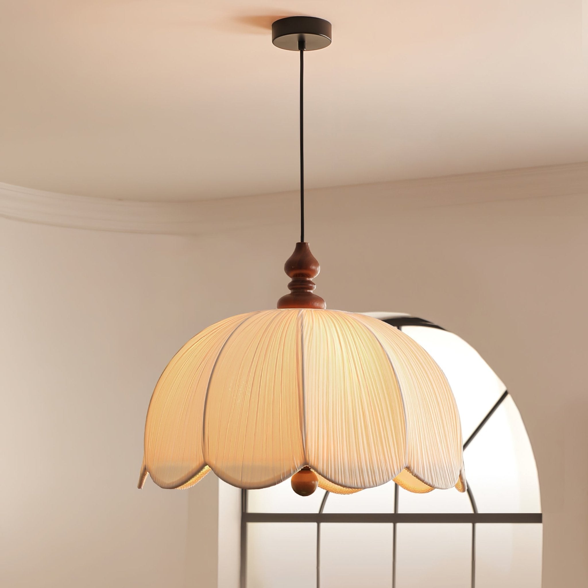 Imiraril Tropical Fabric Pendant Light-Neutral Decor