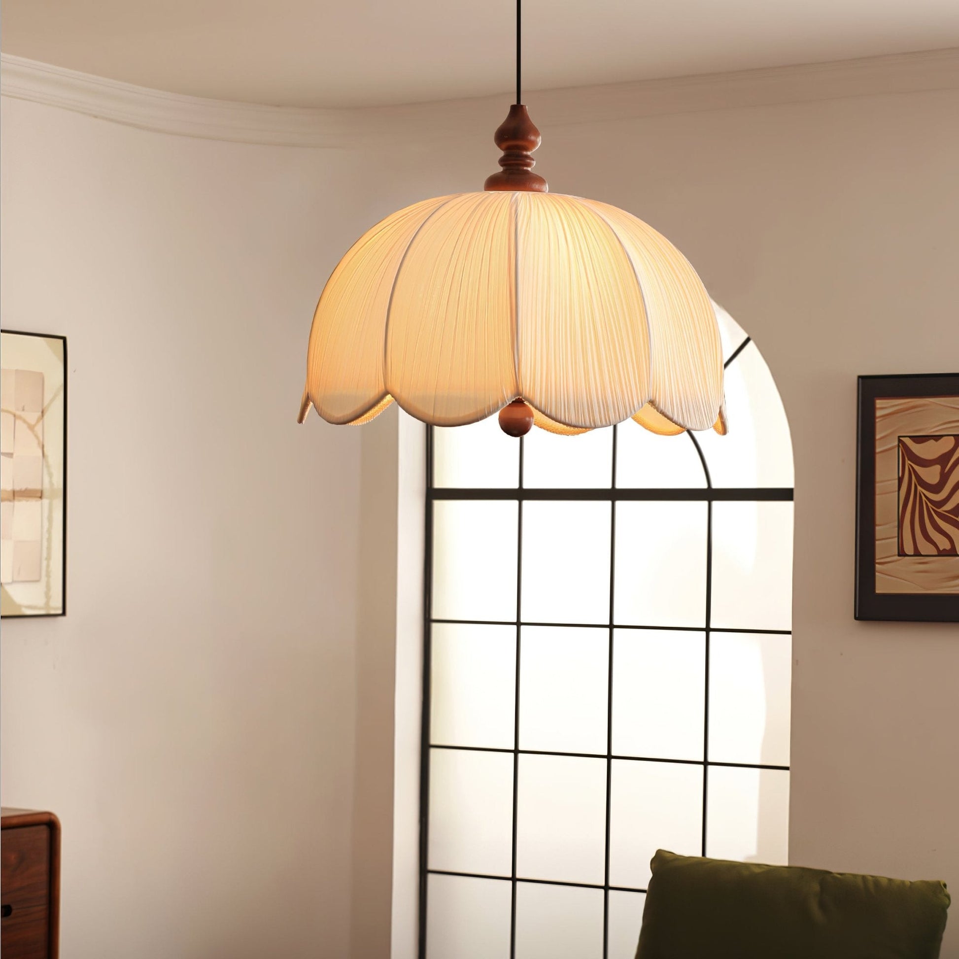 Imiraril Tropical Fabric Pendant Light-Neutral Decor