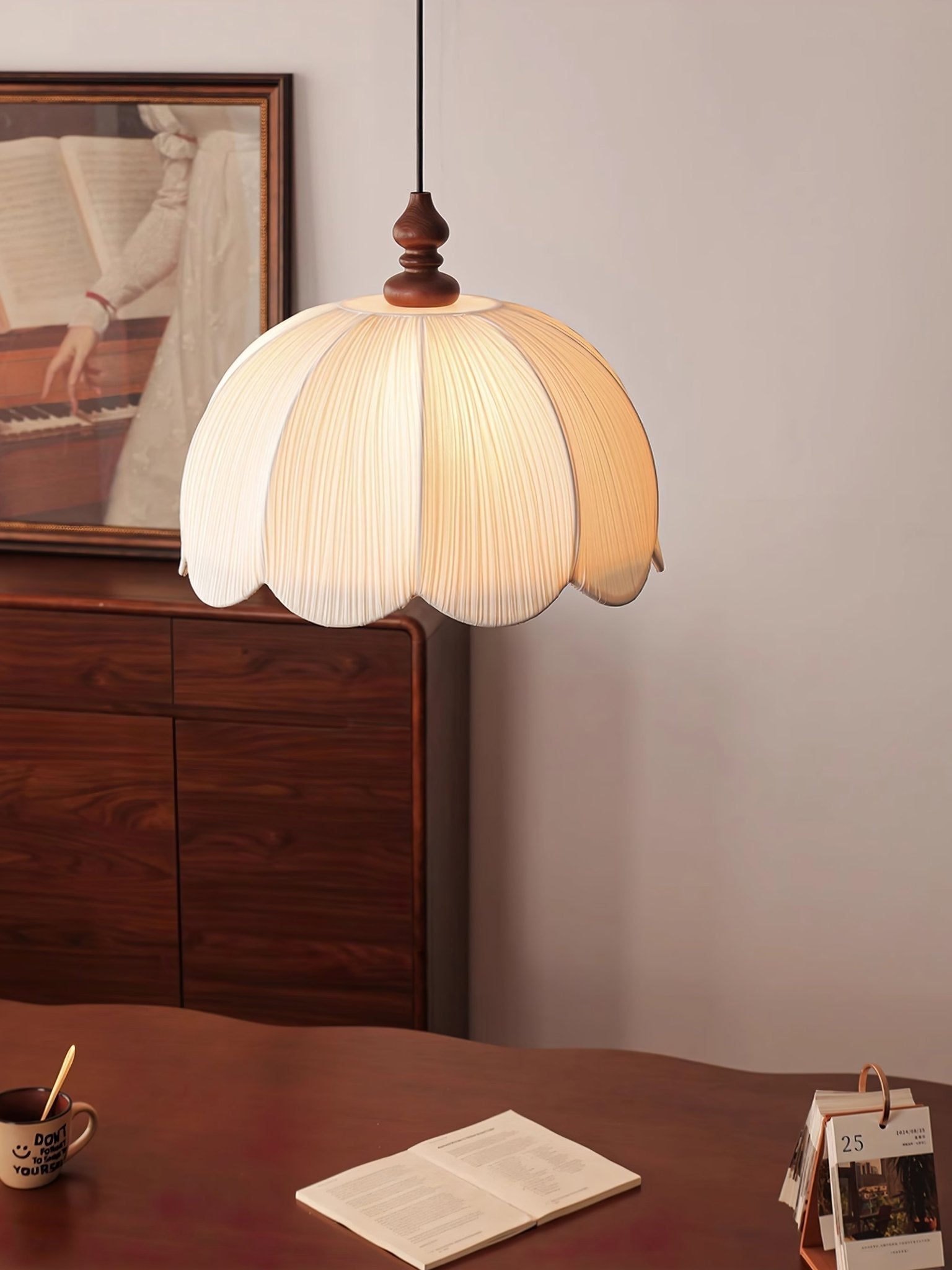 Imiraril Tropical Fabric Pendant Light-Neutral Decor