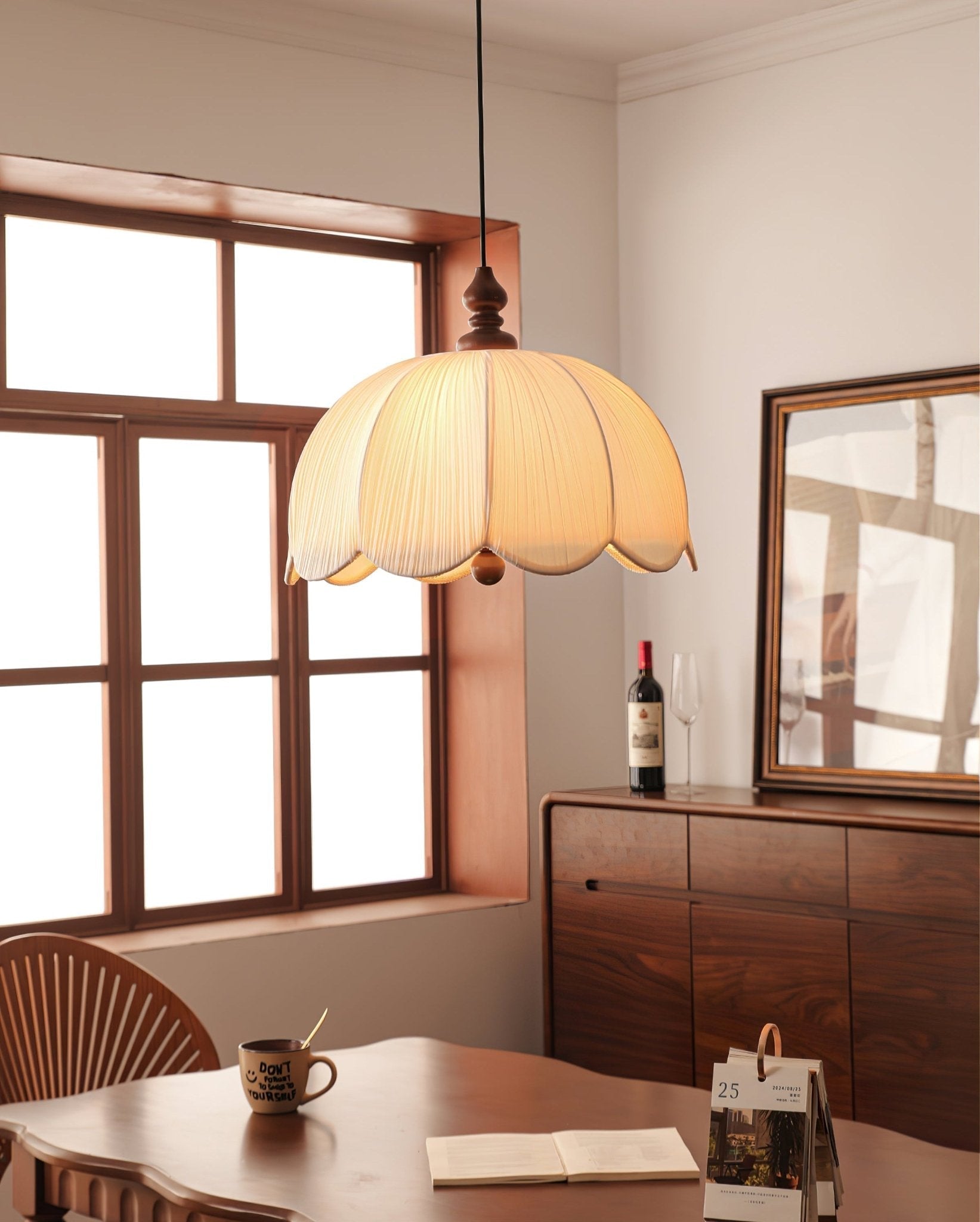 Imiraril Tropical Fabric Pendant Light-Neutral Decor