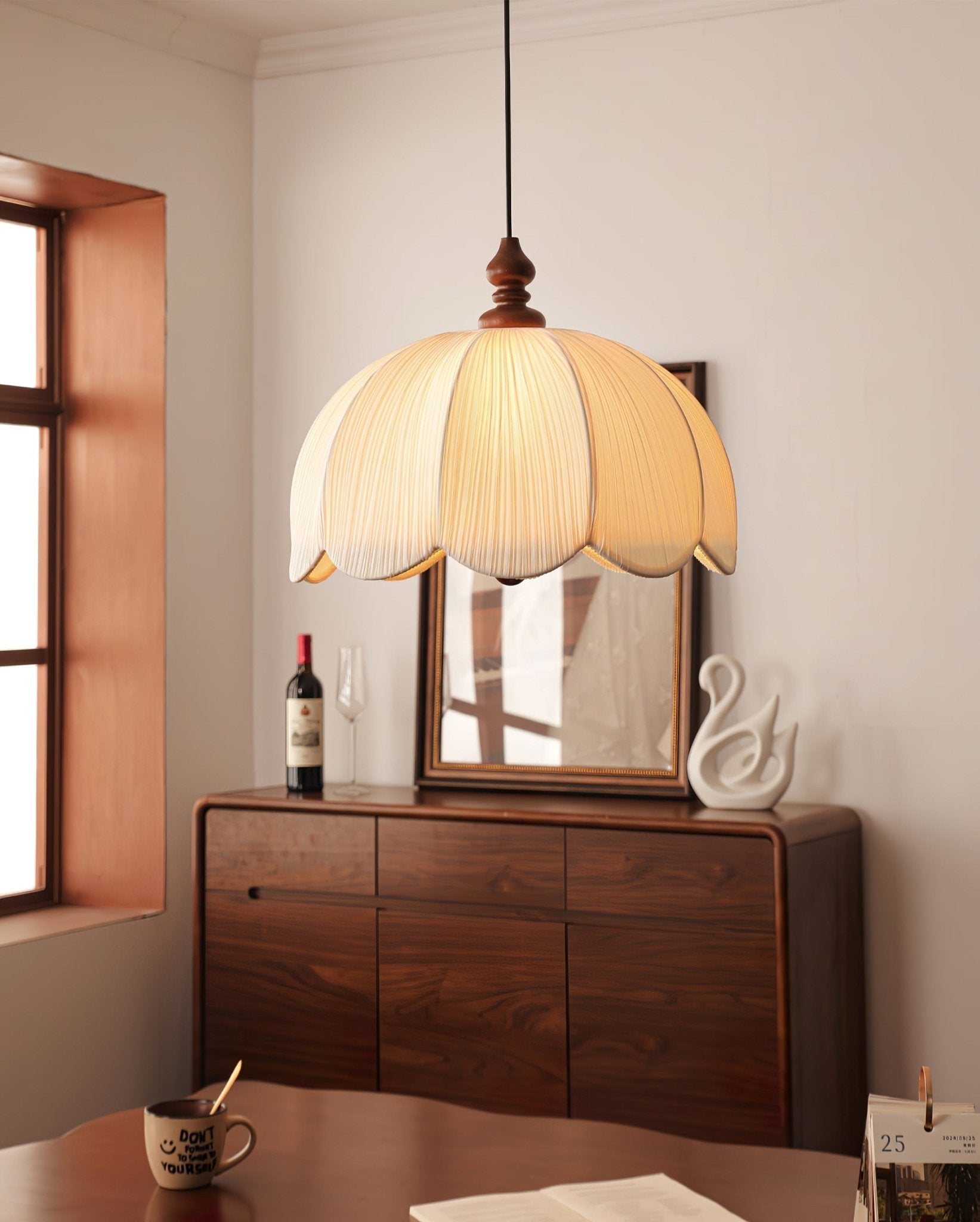 Imiraril Tropical Fabric Pendant Light-Neutral Decor