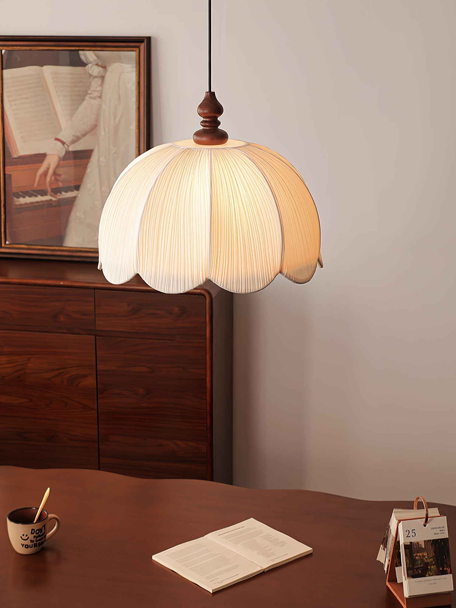 Imiraril Tropical Fabric Pendant Light-Neutral Decor