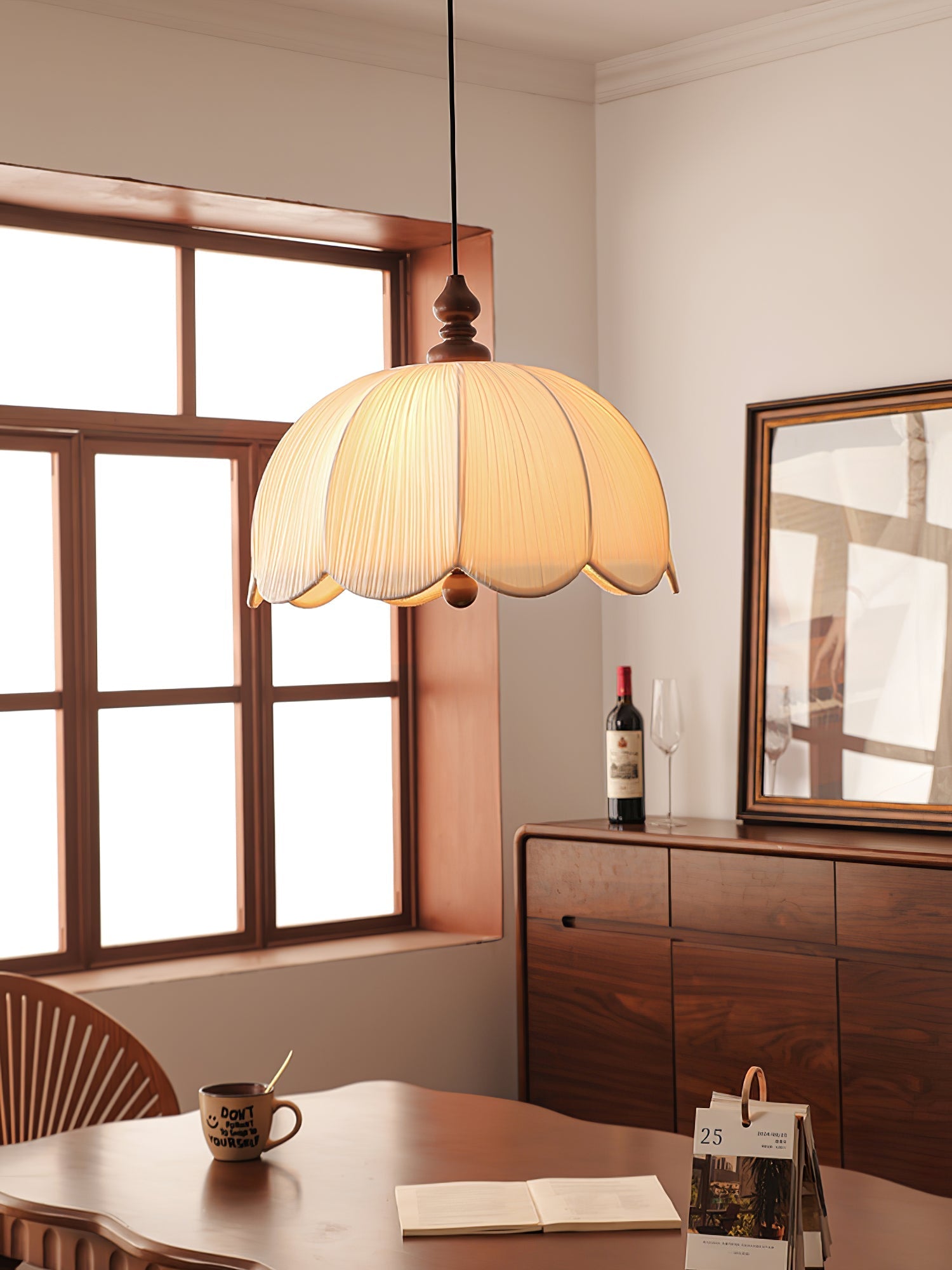 Imiraril Tropical Fabric Pendant Light-Neutral Decor