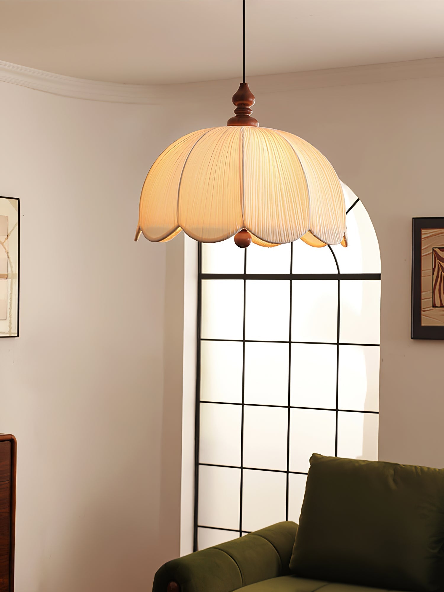 Imiraril Tropical Fabric Pendant Light-Neutral Decor
