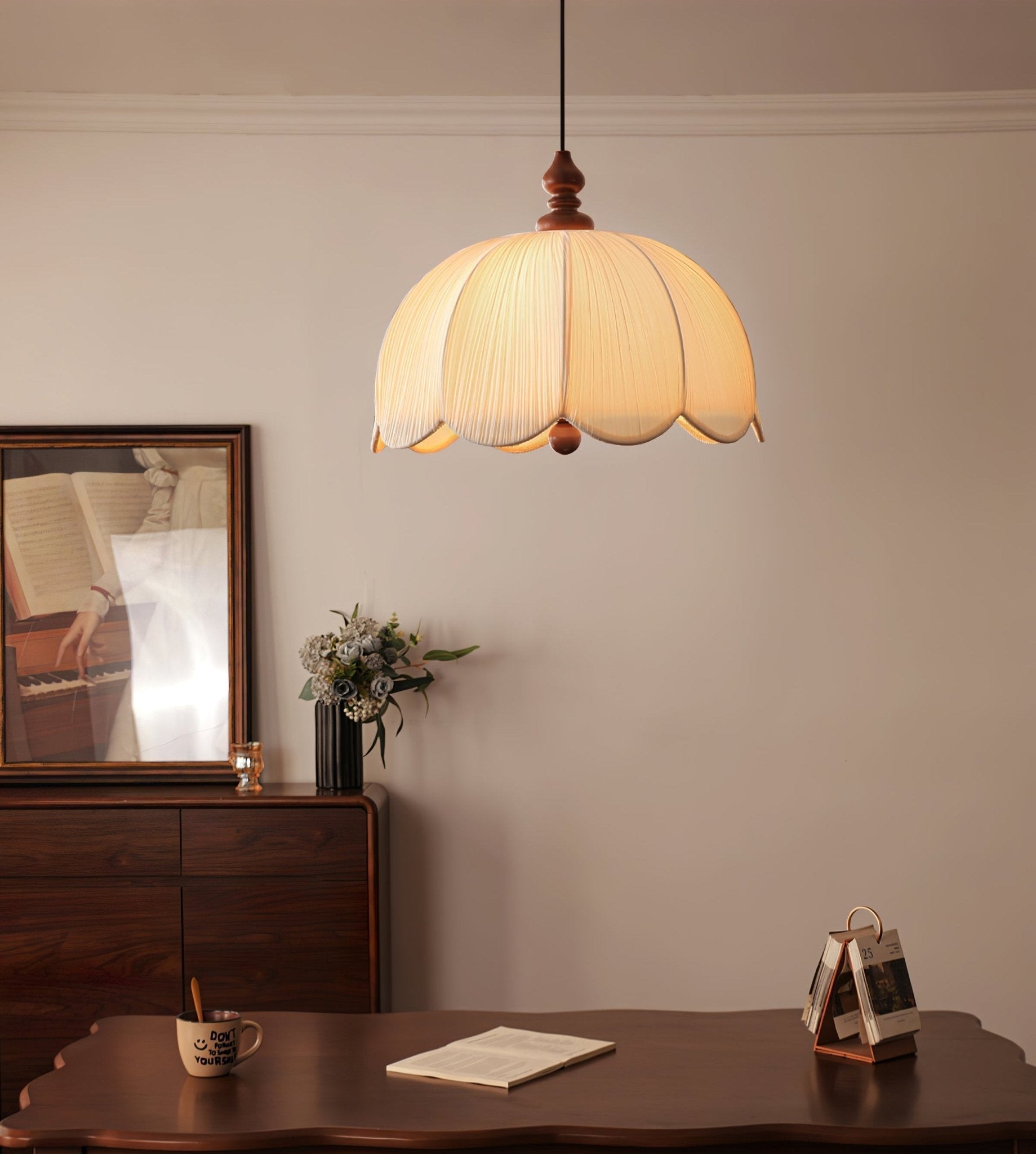 Imiraril Tropical Fabric Pendant Light-Neutral Decor