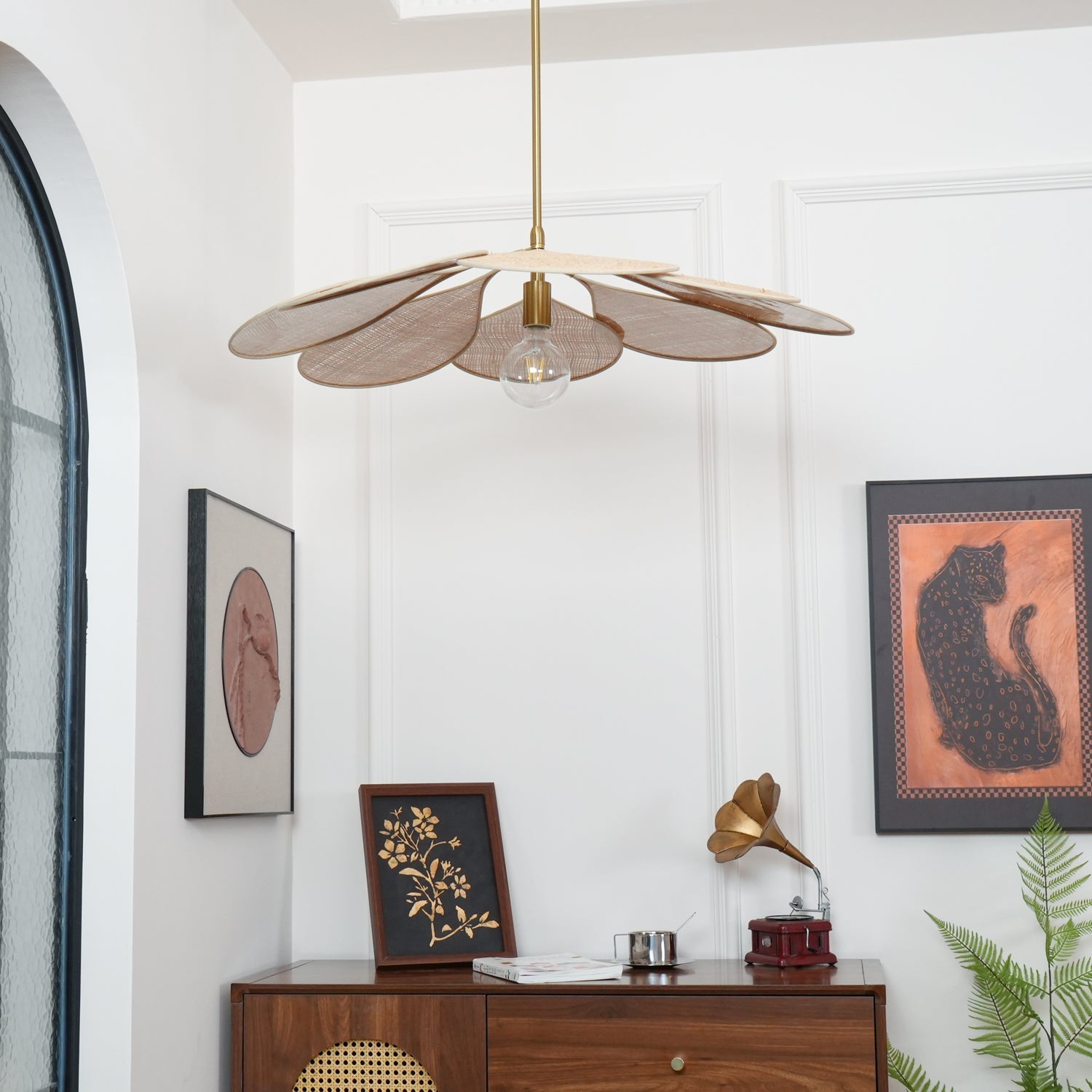 Vexlor Bohemian Fabric Pendant Lamp-Neutral Decor