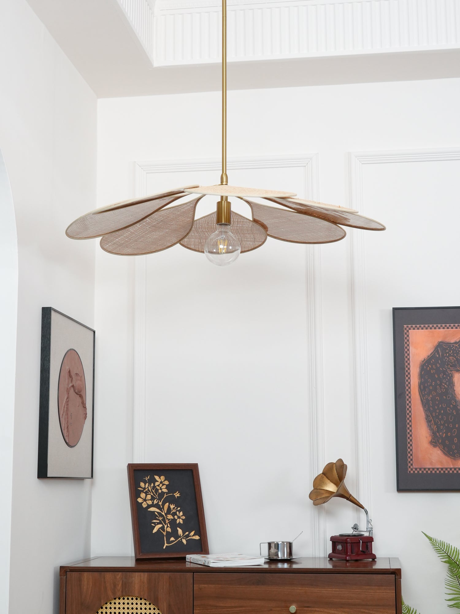 Vexlor Bohemian Fabric Pendant Lamp-Neutral Decor