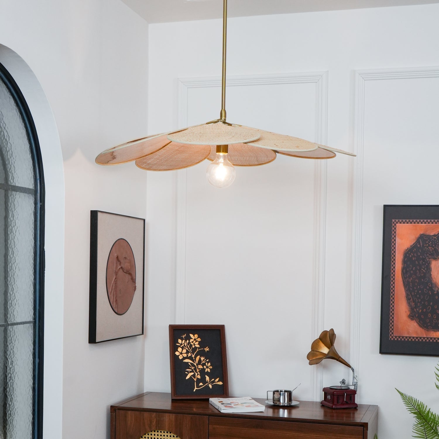 Vexlor Bohemian Fabric Pendant Lamp-Neutral Decor