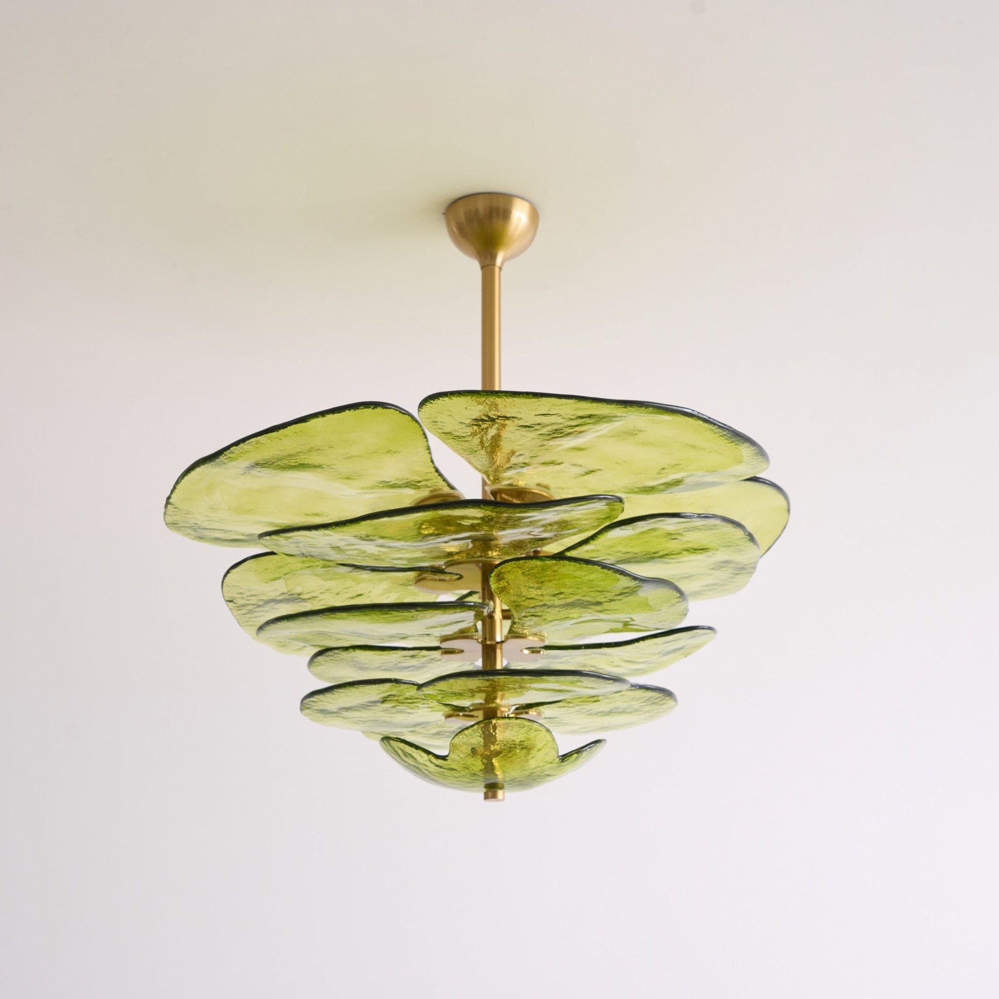 Crivs Chandelier Gold Murano Glass Petal Luxury-Neutral Decor