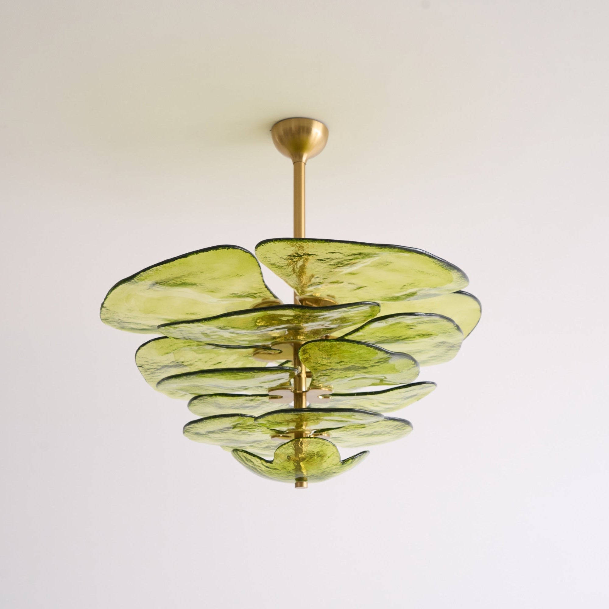 Crivs Chandelier Gold Murano Glass Petal Luxury-Neutral Decor