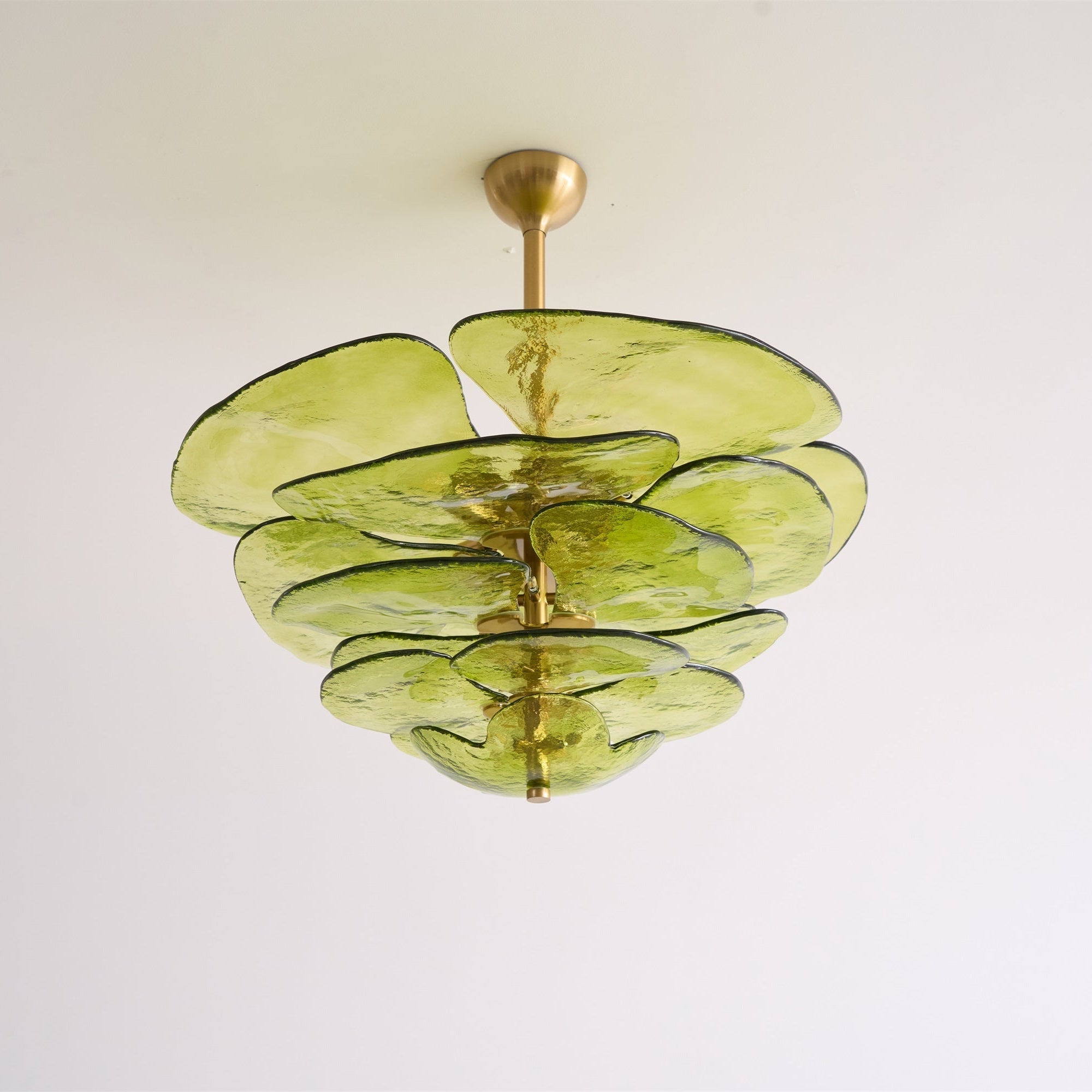 Crivs Chandelier Gold Murano Glass Petal Luxury-Neutral Decor