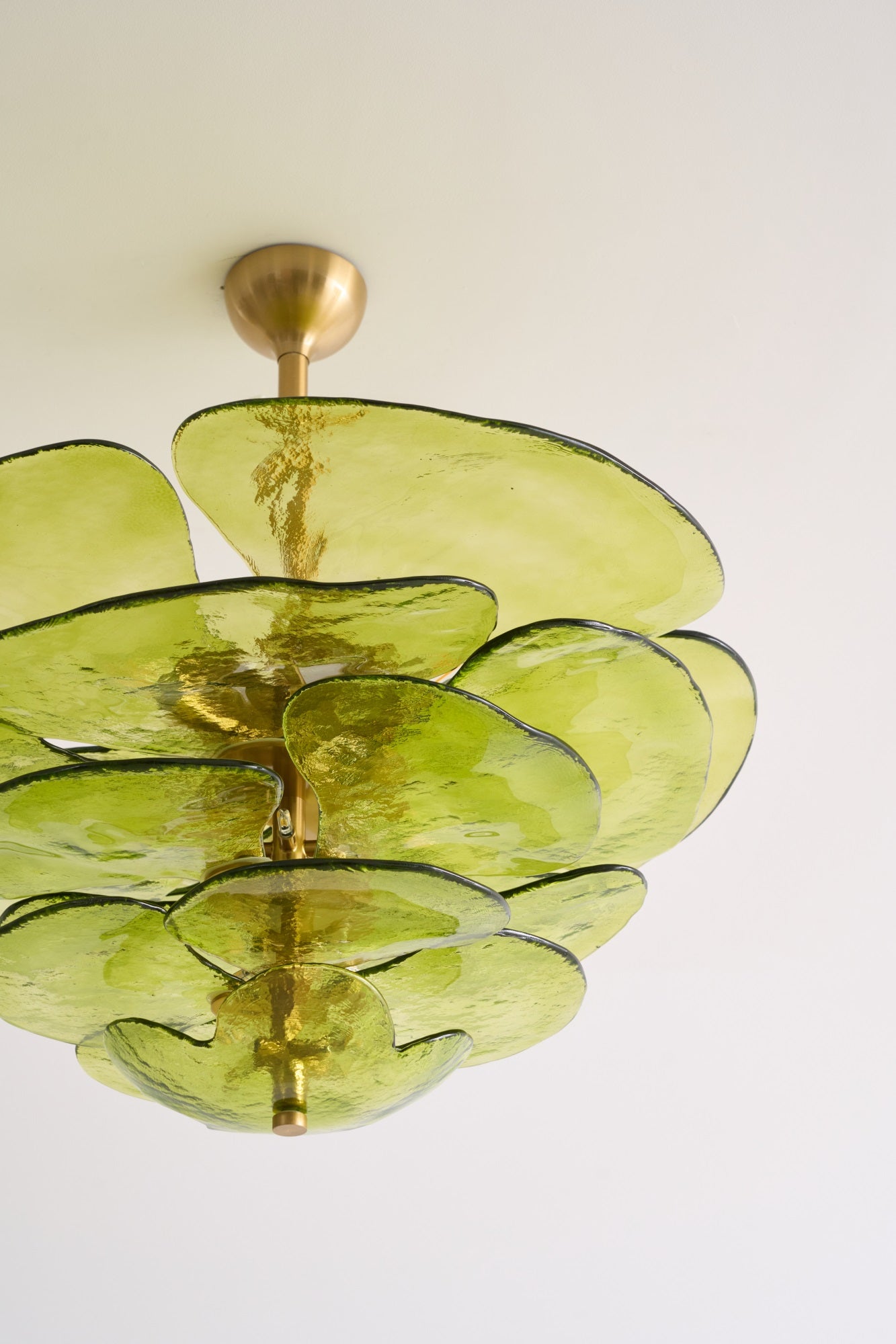Crivs Chandelier Gold Murano Glass Petal Luxury-Neutral Decor