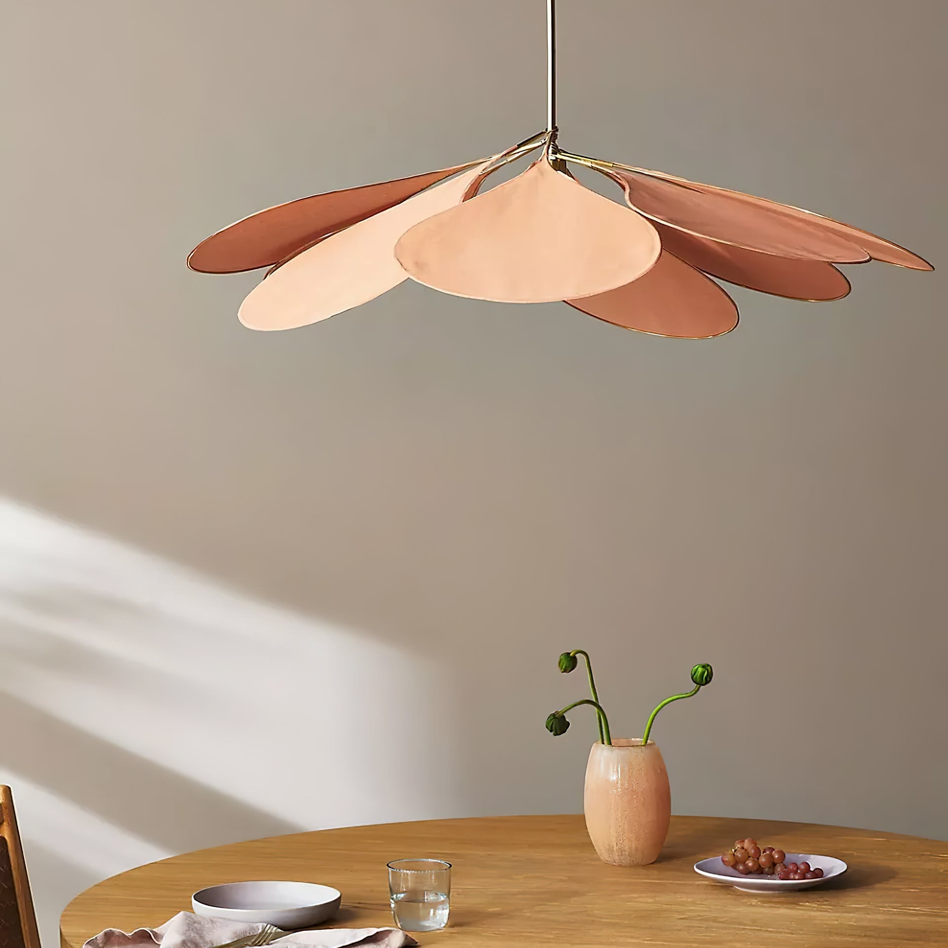 Sothyn Fabric Floral Pendant Lamp-Neutral Decor
