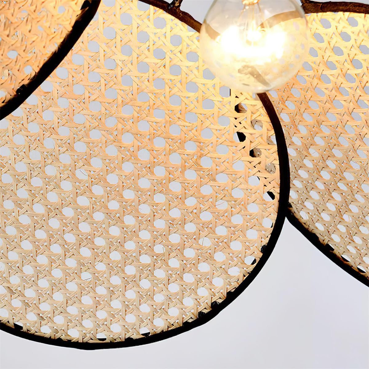 Vemarora Premium Elegance Petals Rattan Fabric Pendant Lamp-Neutral Decor