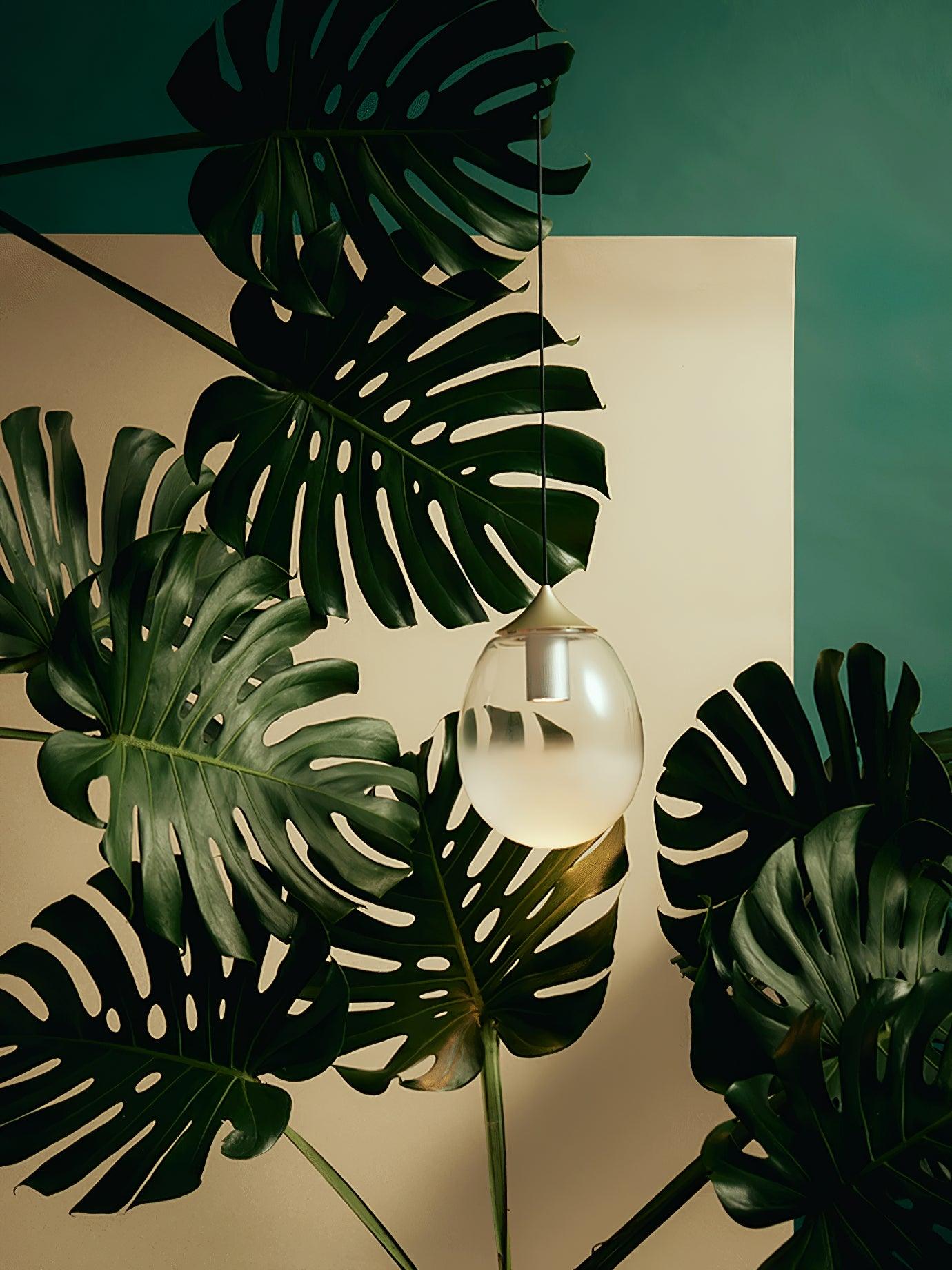 Ovoin Glass Artistic Pendant Light-Neutral Decor