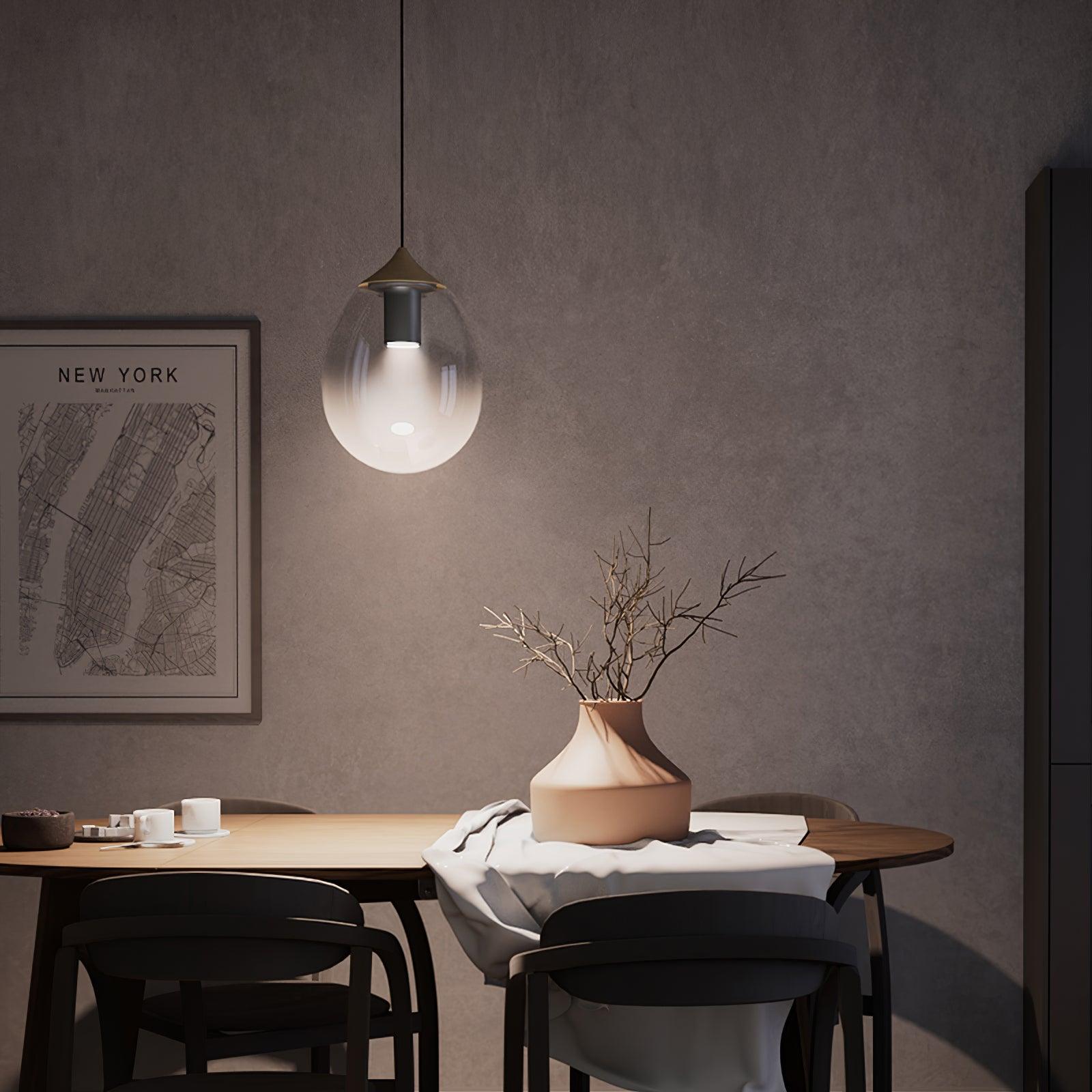 Ovoin Glass Artistic Pendant Light-Neutral Decor