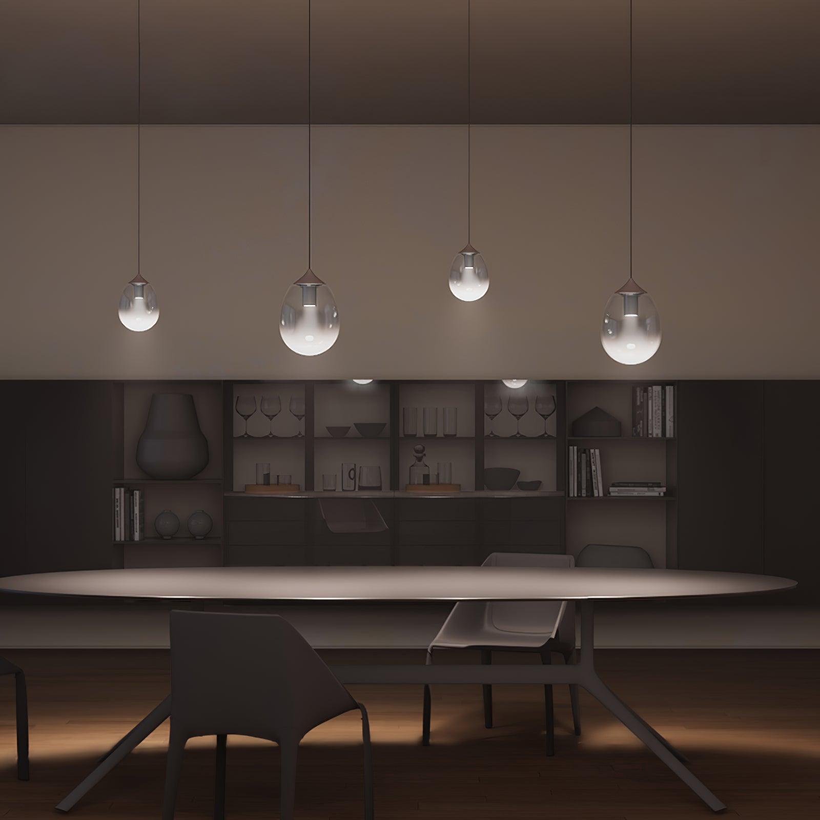 Ovoin Glass Artistic Pendant Light-Neutral Decor