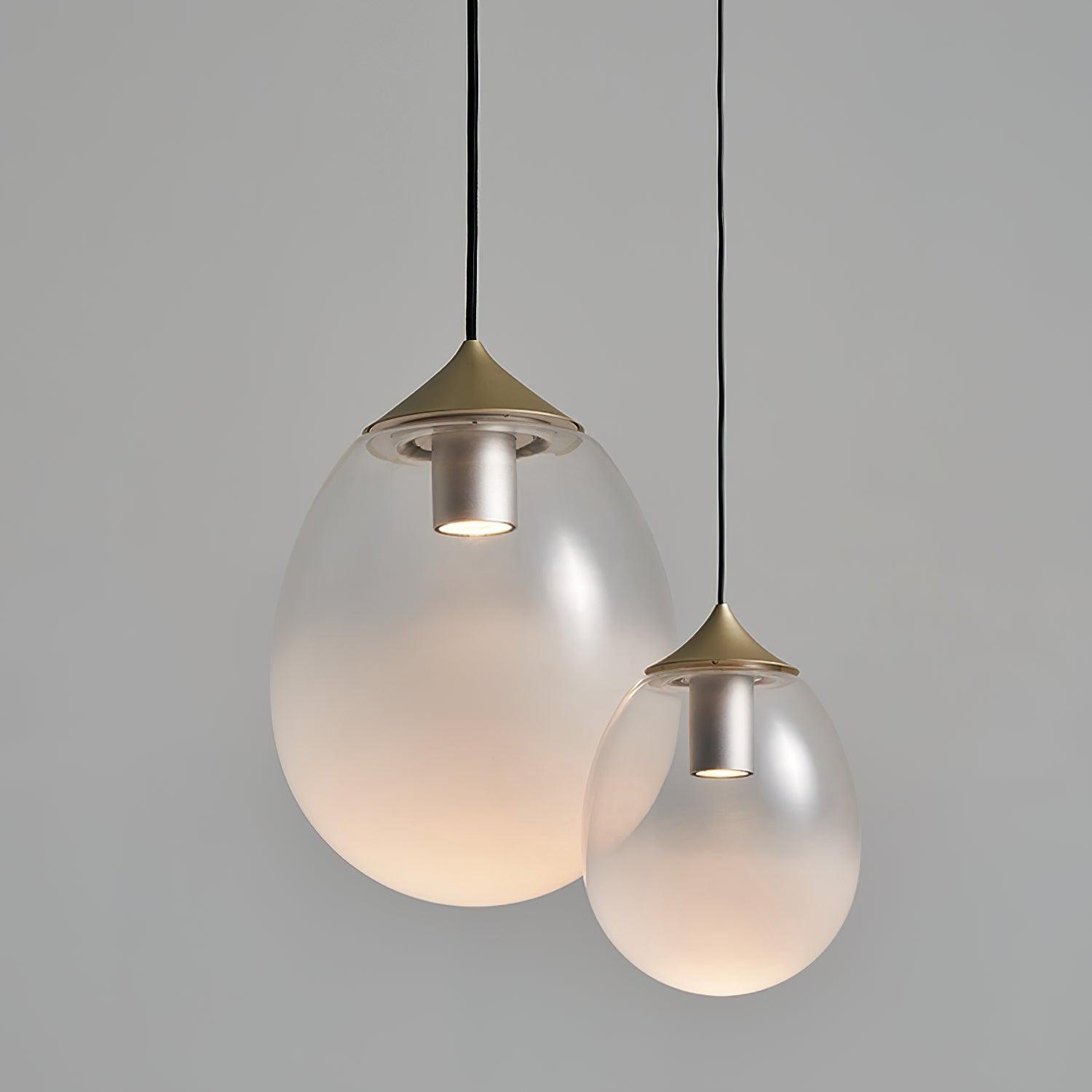 Ovoin Glass Artistic Pendant Light-Neutral Decor