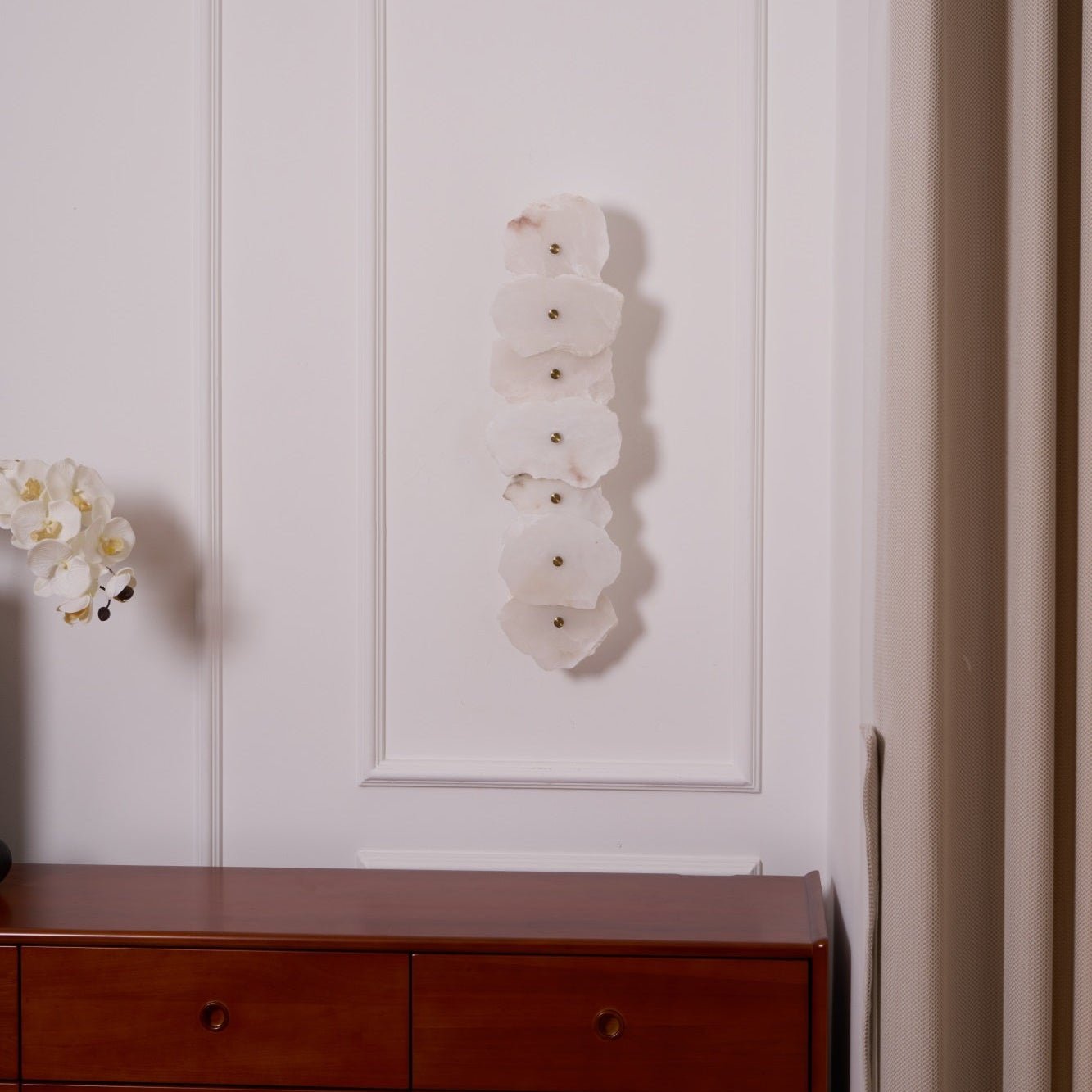 Alaeila Floral Cluster Alabaster Wall Light-Neutral Decor