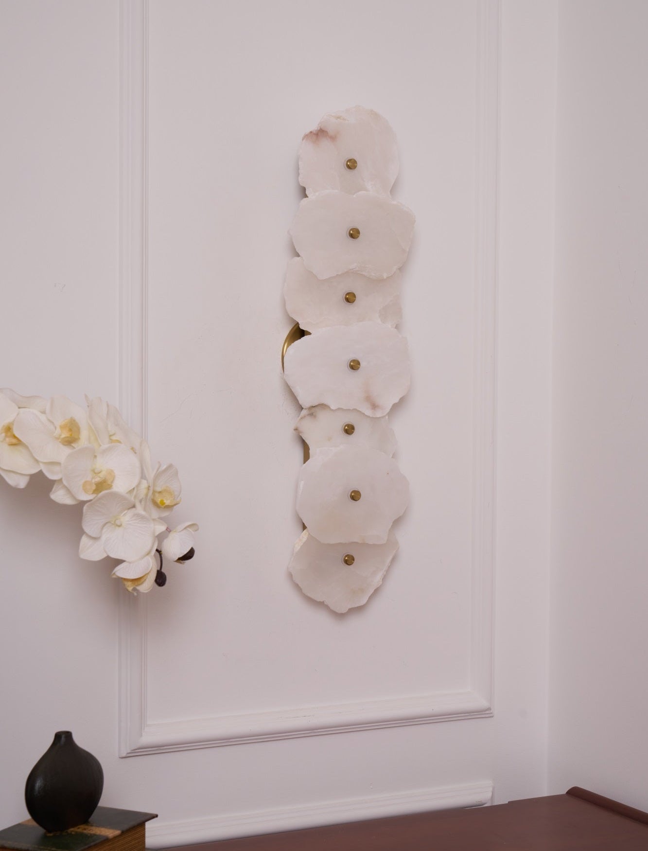 Alaeila Floral Cluster Alabaster Wall Light-Neutral Decor