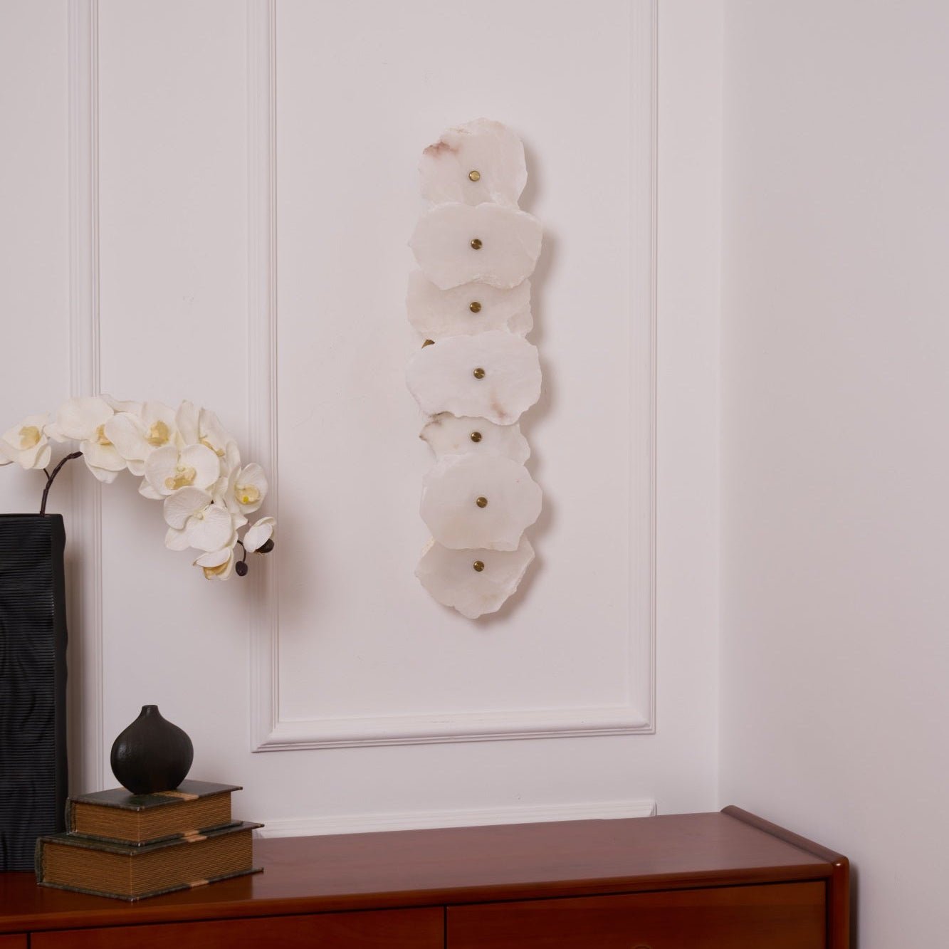 Alaeila Floral Cluster Alabaster Wall Light-Neutral Decor