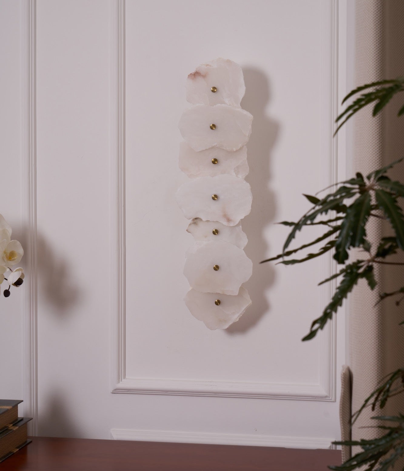 Alaeila Floral Cluster Alabaster Wall Light-Neutral Decor