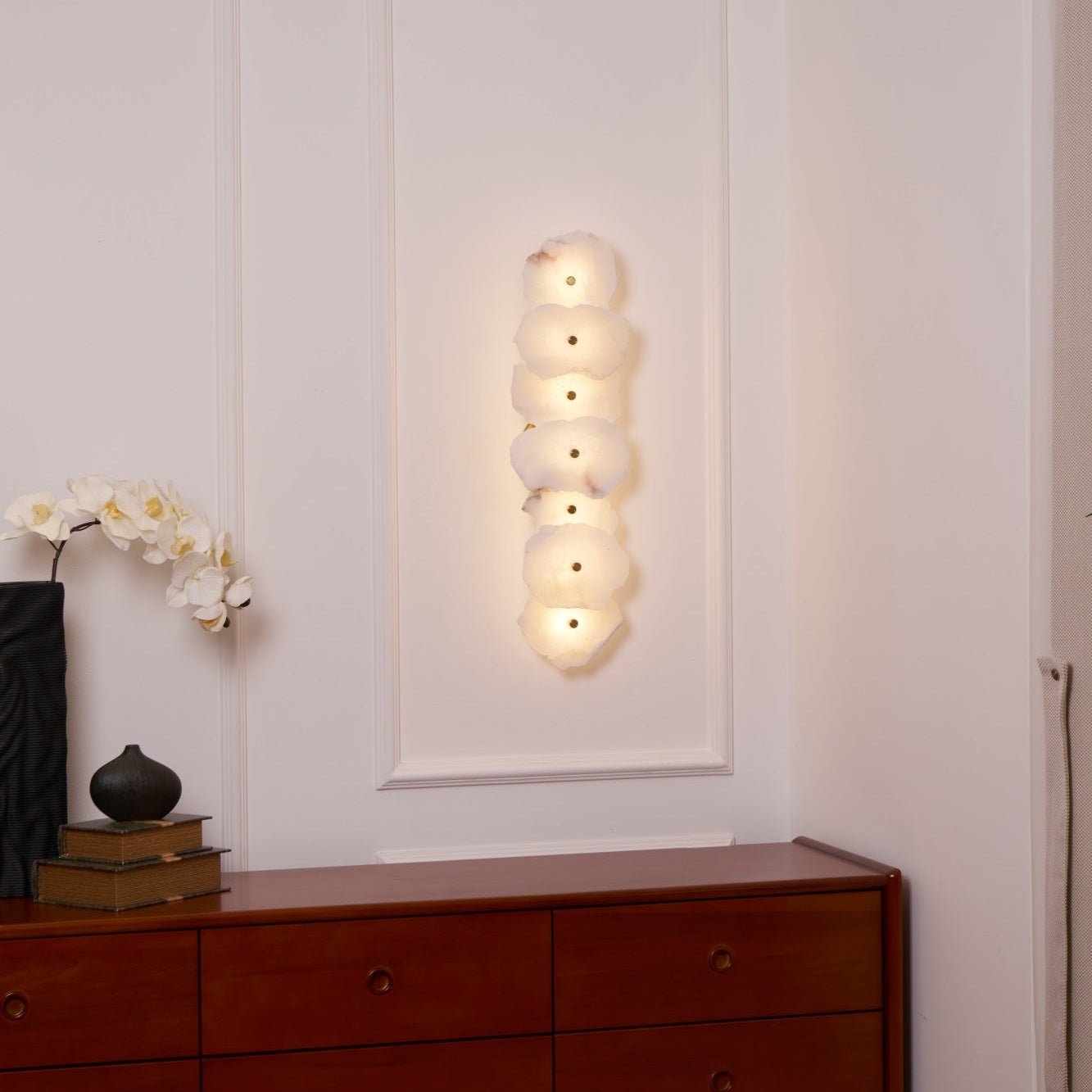 Alaeila Floral Cluster Alabaster Wall Light-Neutral Decor