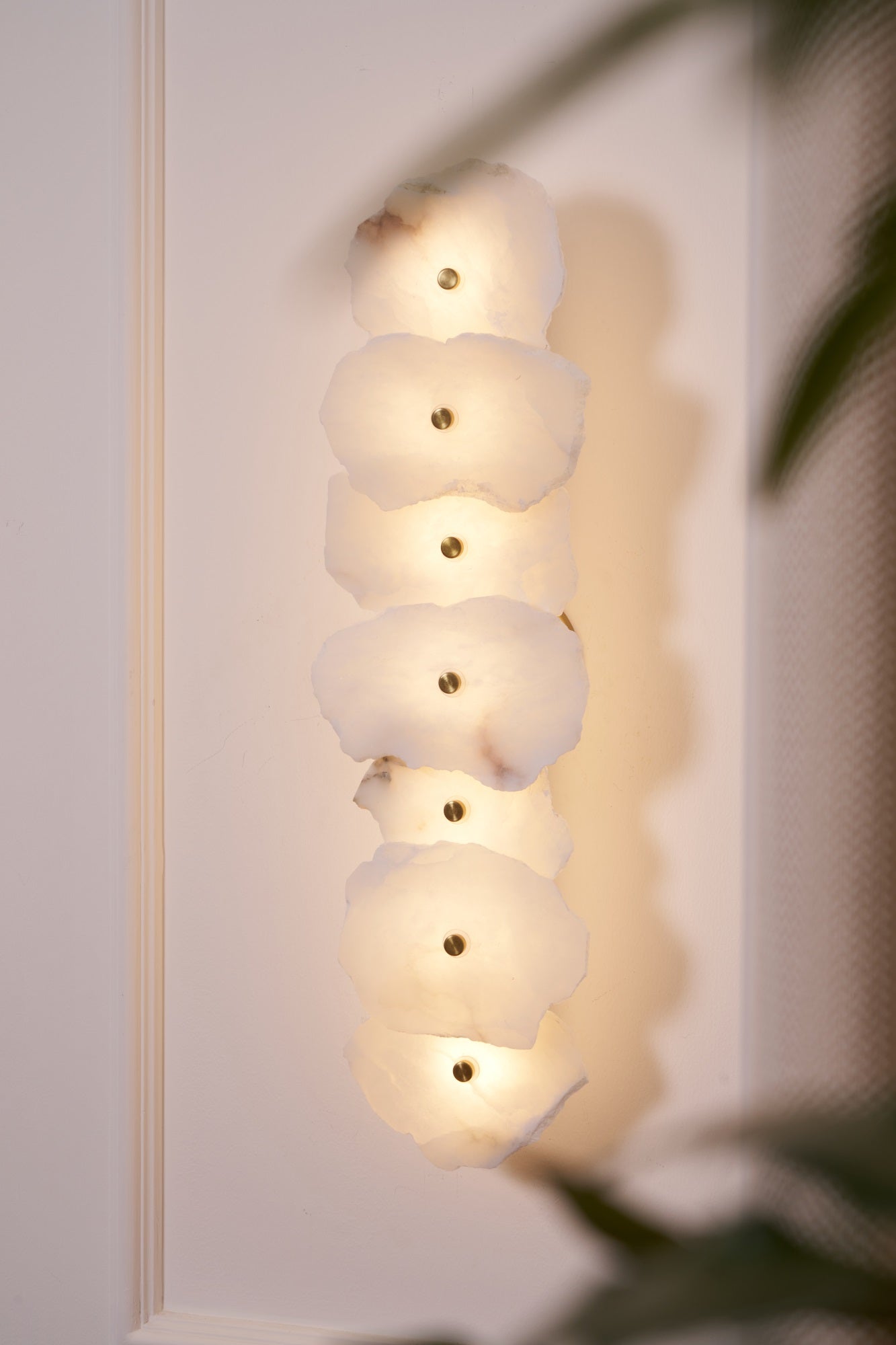 Alaeila Floral Cluster Alabaster Wall Light-Neutral Decor