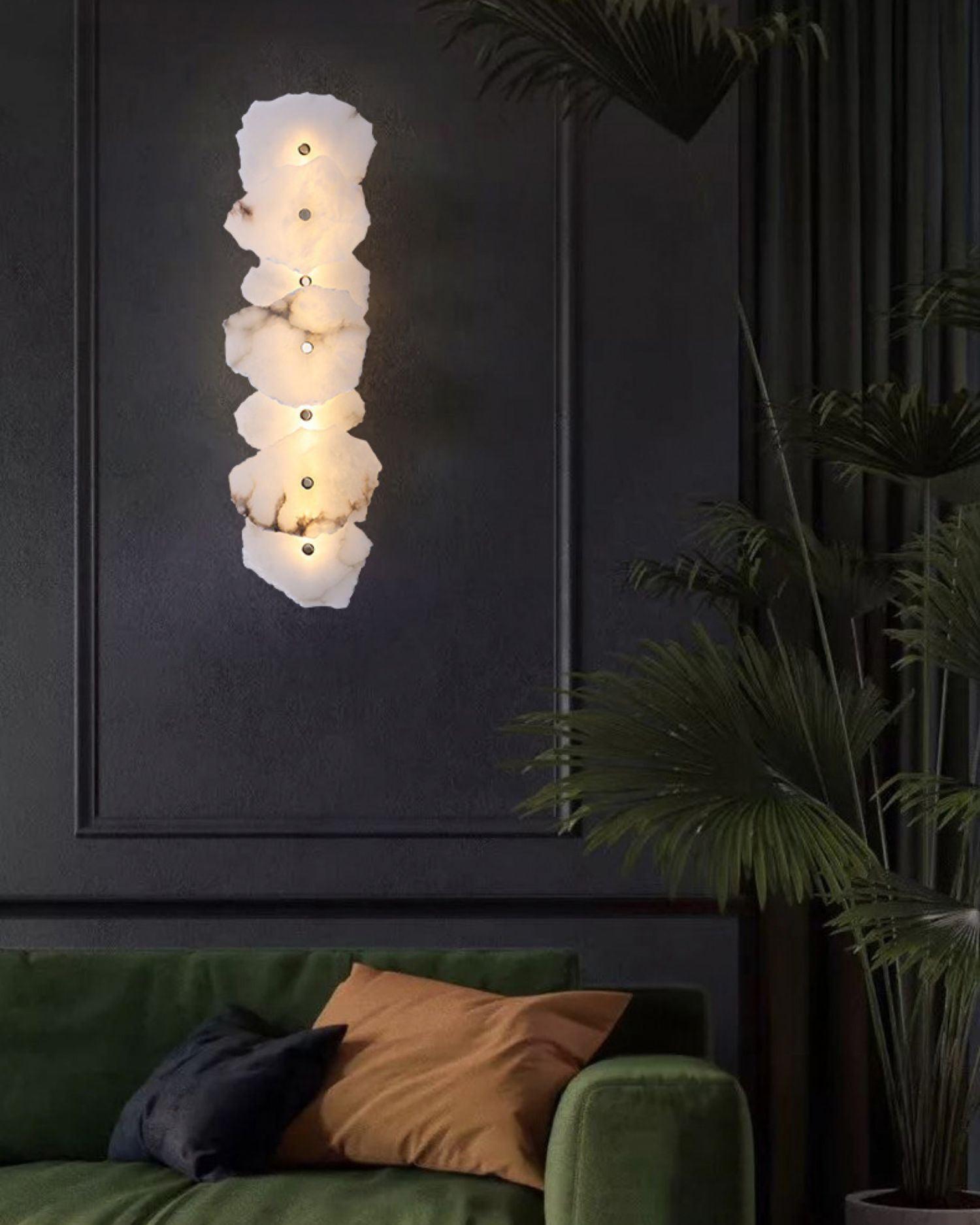 Alaeila Floral Cluster Alabaster Wall Light-Neutral Decor