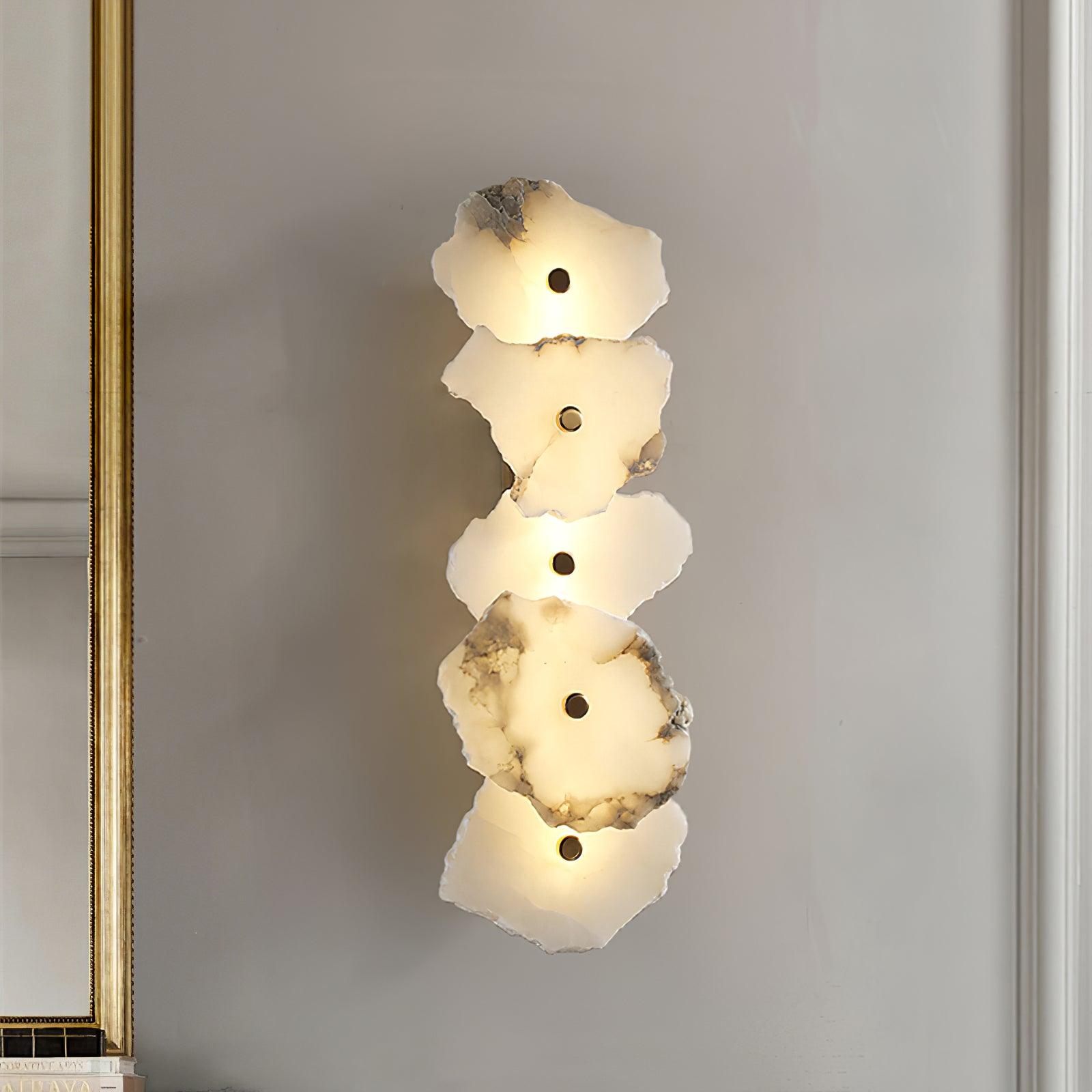 Alaeila Floral Cluster Alabaster Wall Light-Neutral Decor