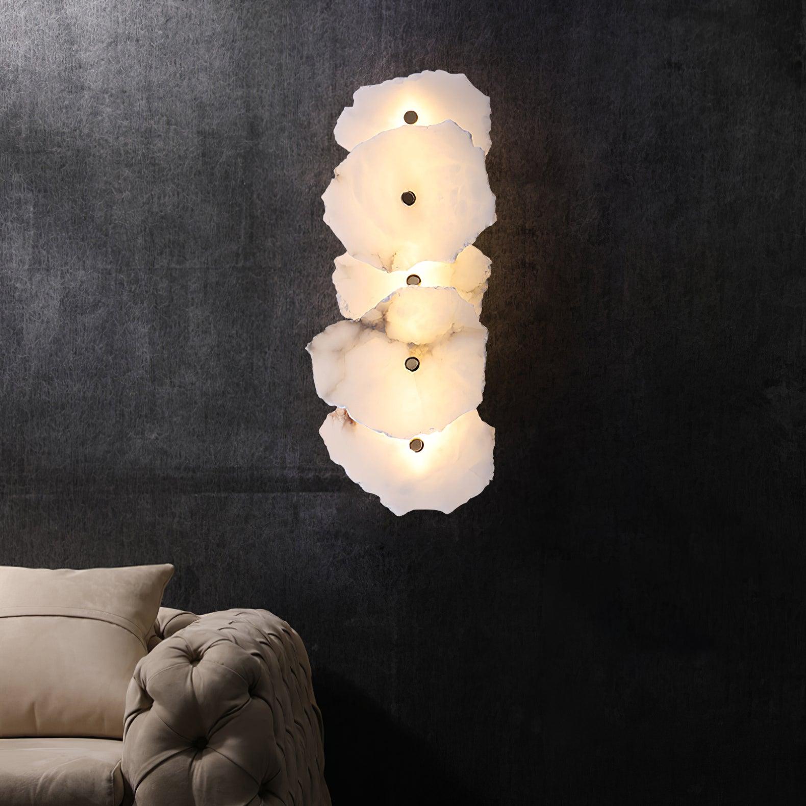 Alaeila Floral Cluster Alabaster Wall Light-Neutral Decor