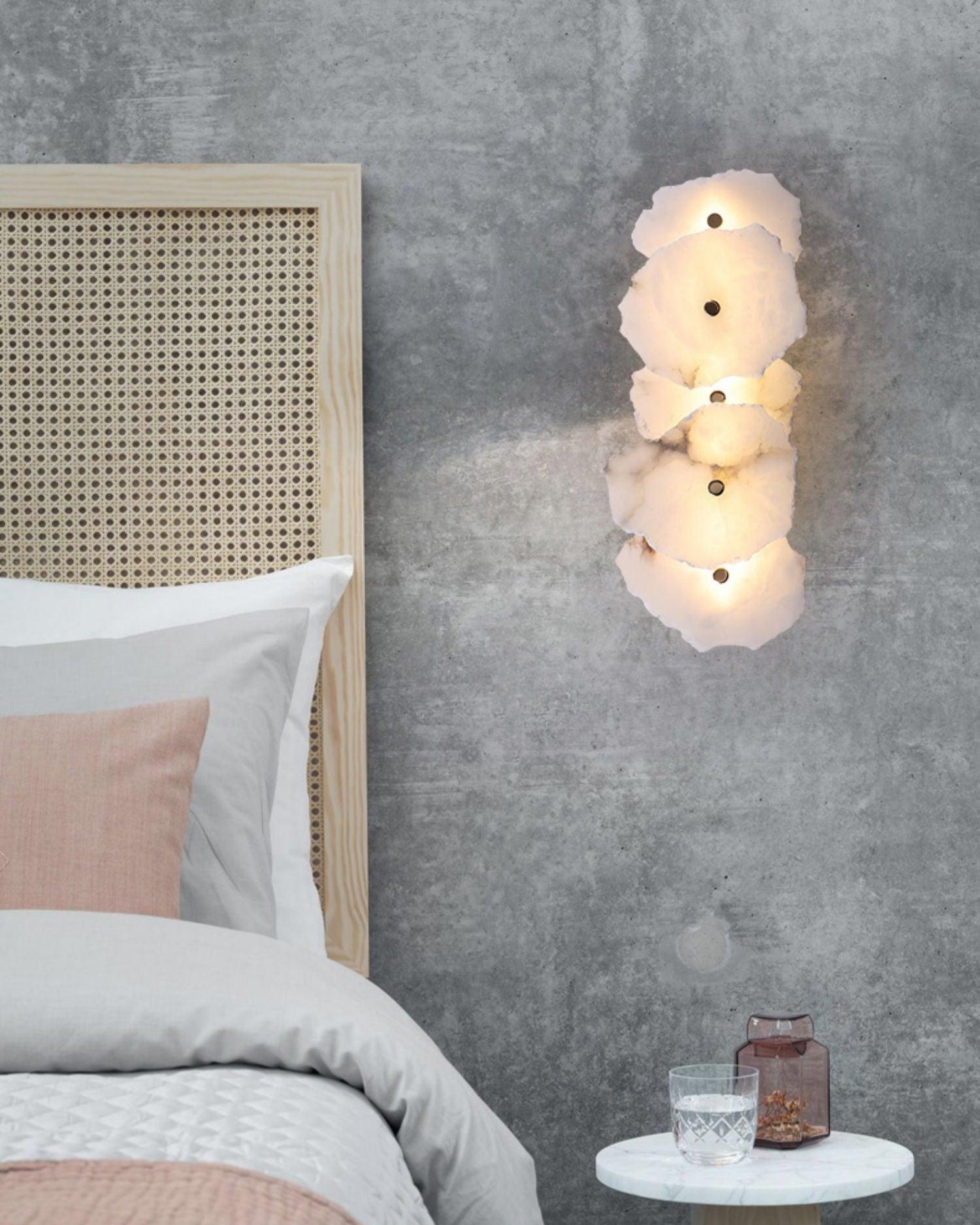 Alaeila Floral Cluster Alabaster Wall Light-Neutral Decor