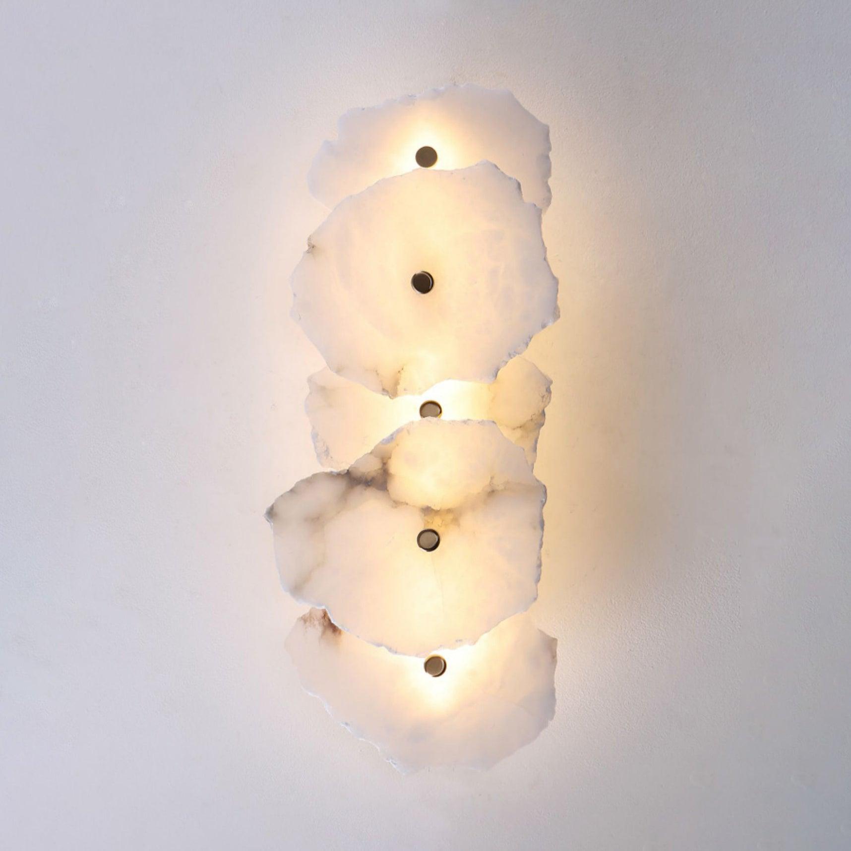 Alaeila Floral Cluster Alabaster Wall Light-Neutral Decor