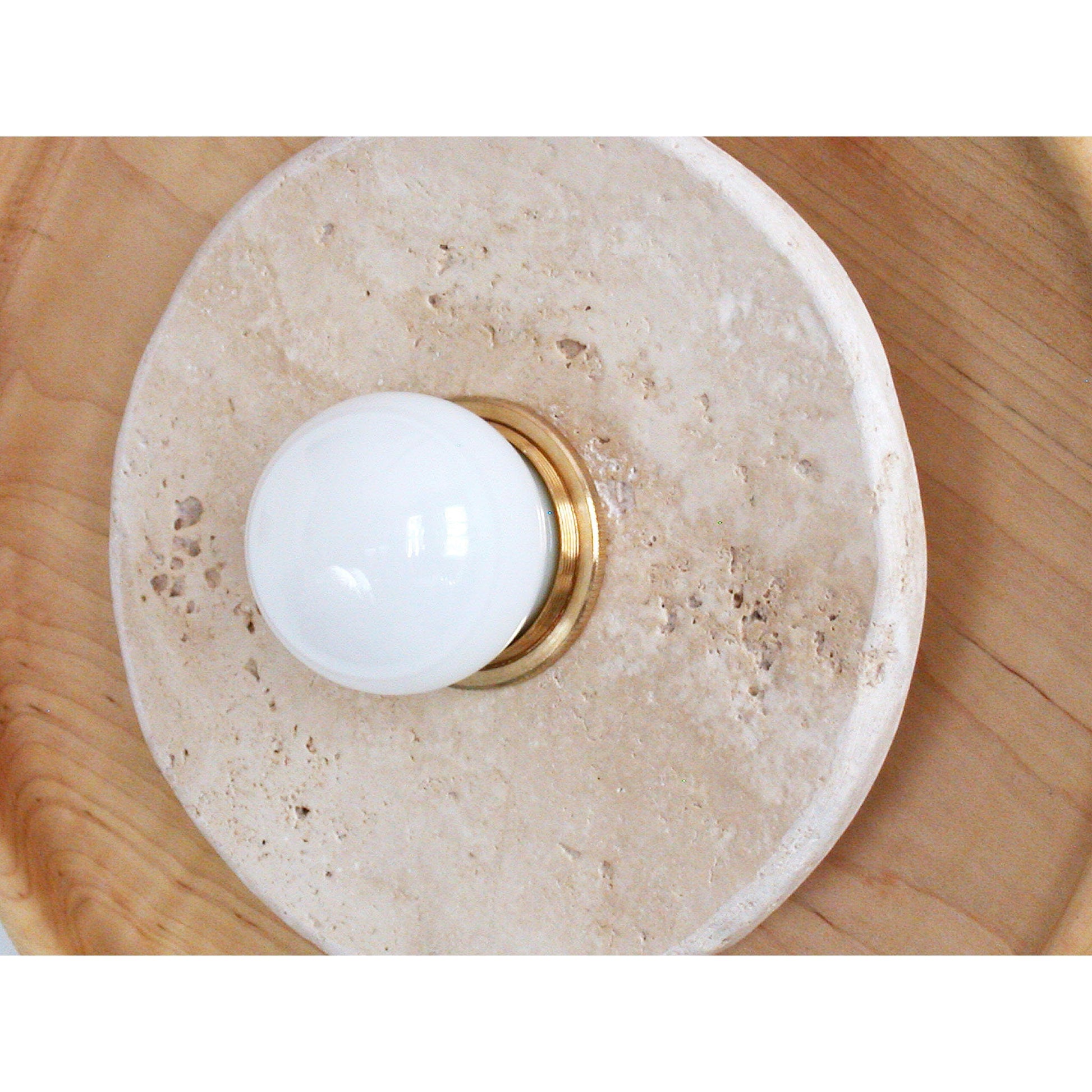 Back view of the sconce showing the mounting hardware.