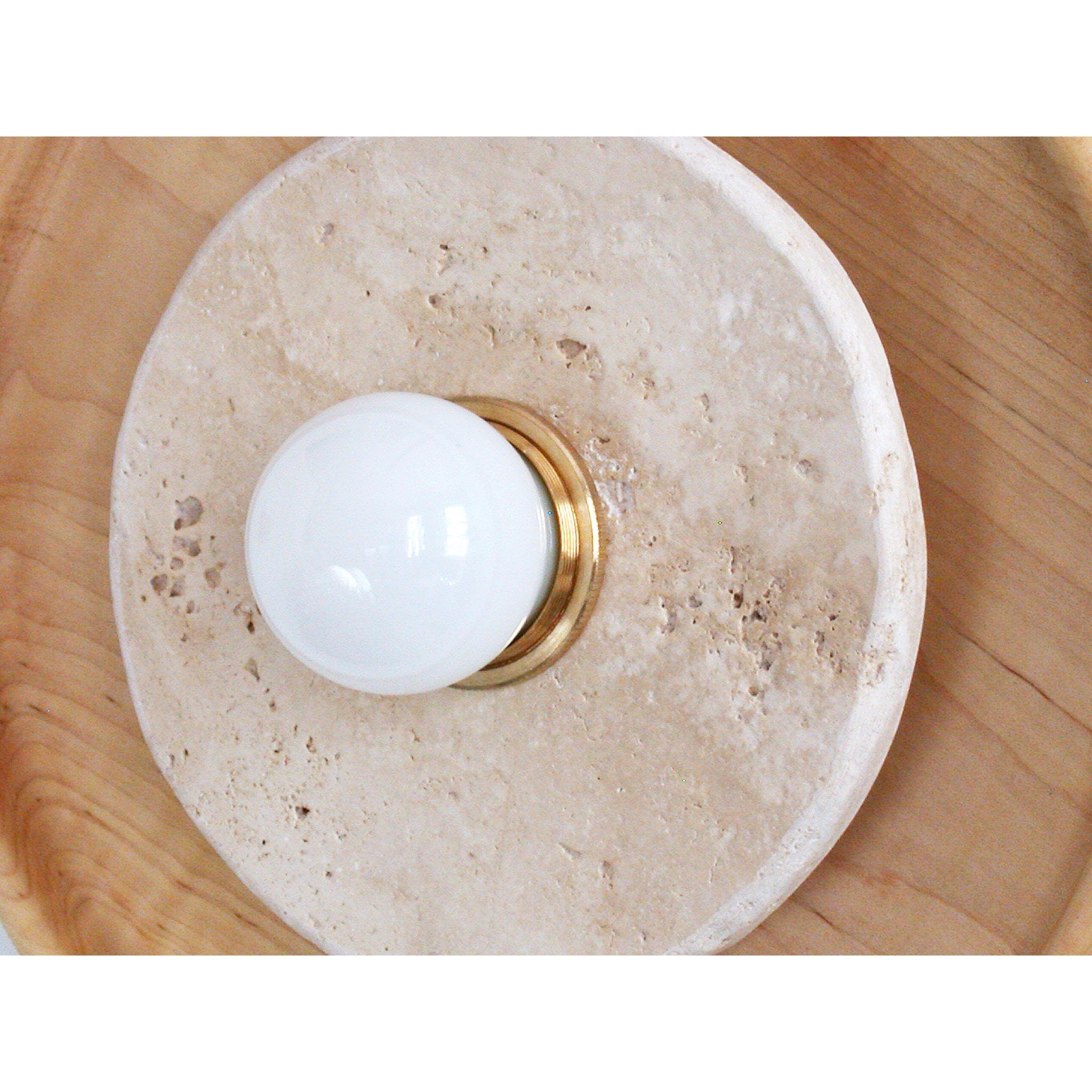 Back view of the sconce showing the mounting hardware.