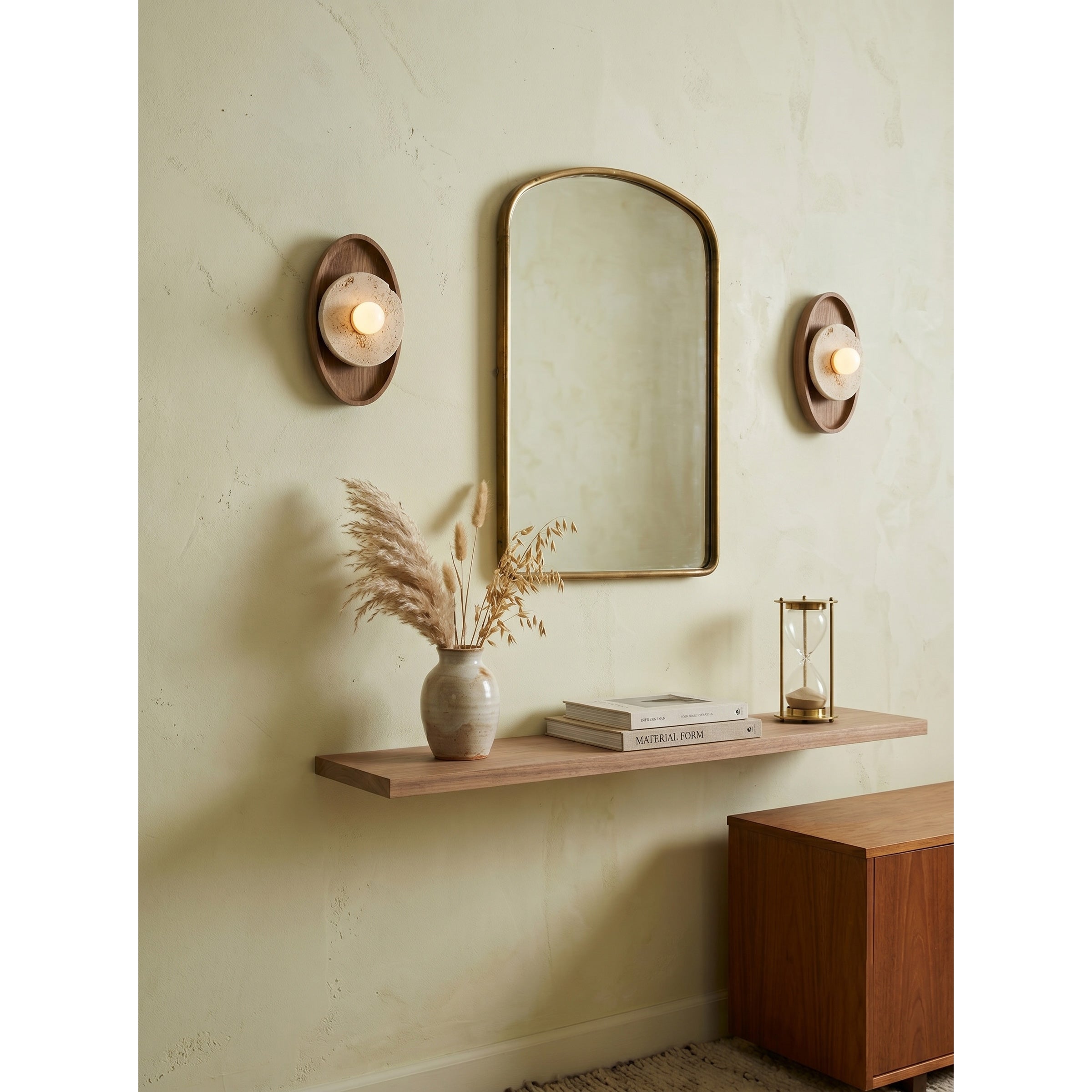 Top-down view of the sconce.