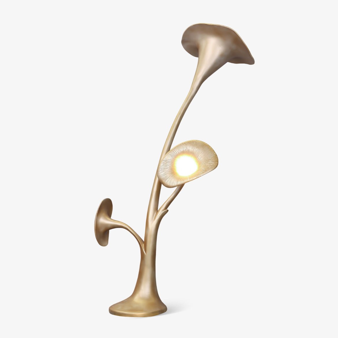 Esole Floral Brass Floor Lamp-Neutral Decor