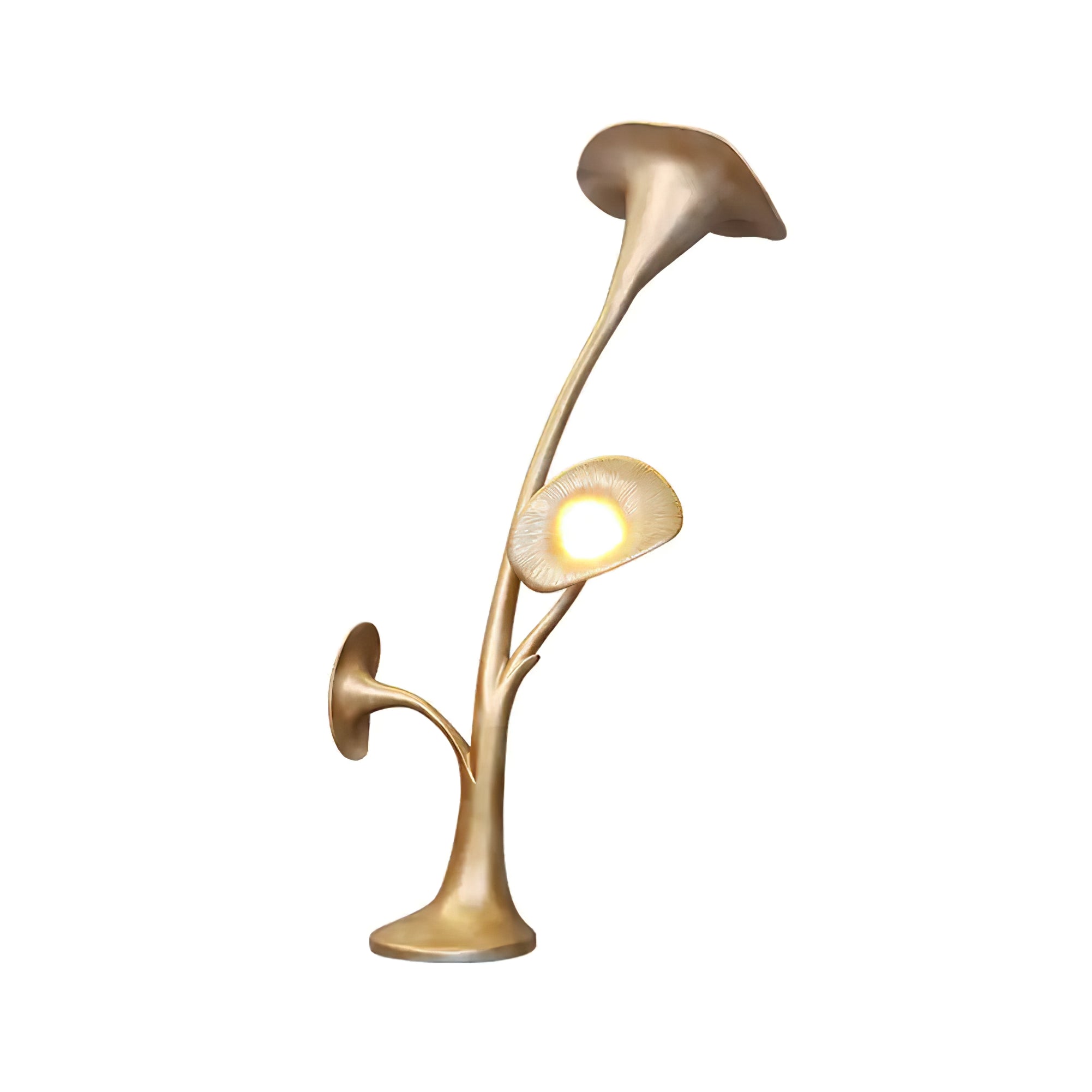 Esole Floral Brass Floor Lamp-Neutral Decor