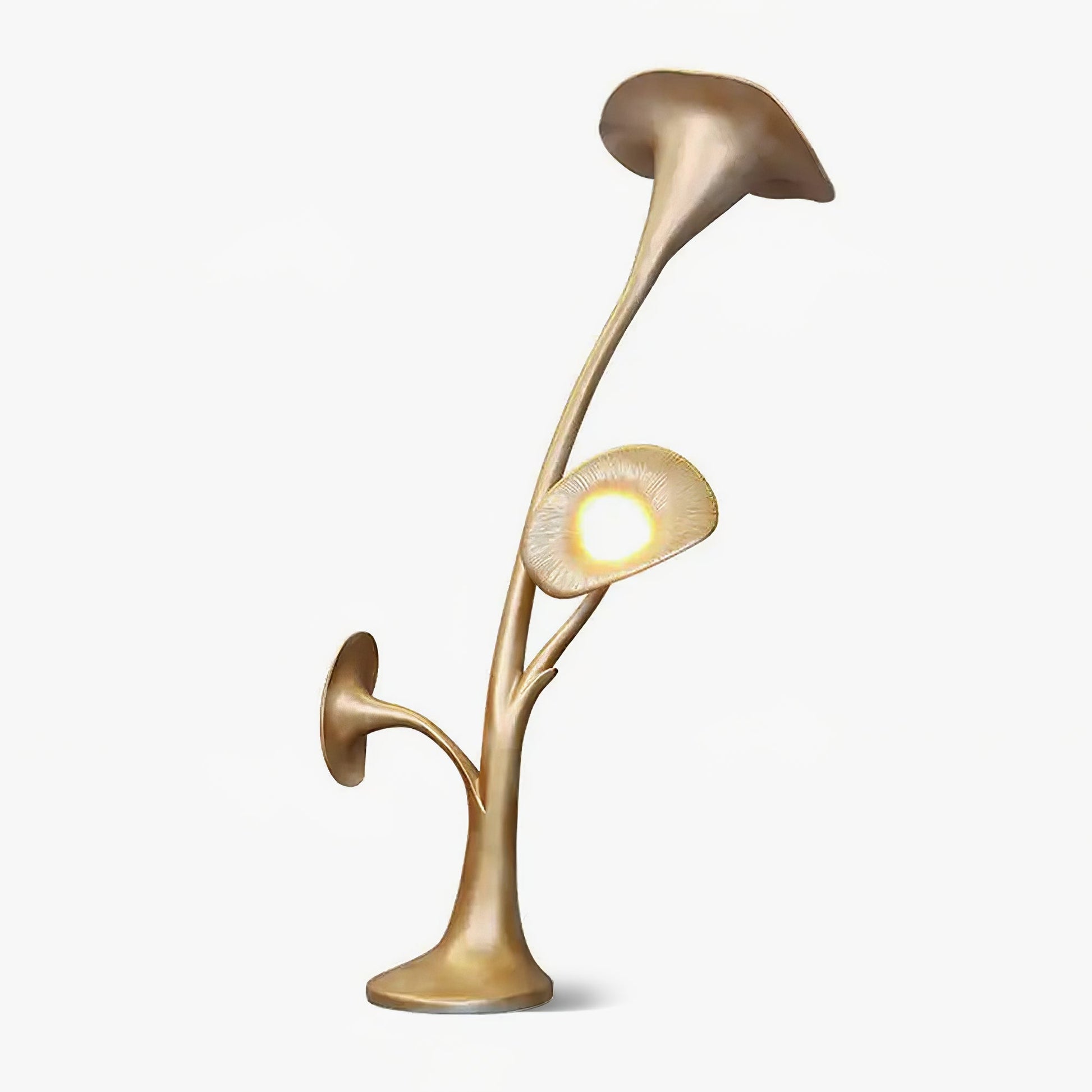 Esole Floral Brass Floor Lamp-Neutral Decor