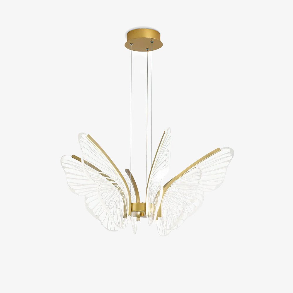 Zorvi Chandelier Butterfly Wing Crystal-Neutral Decor