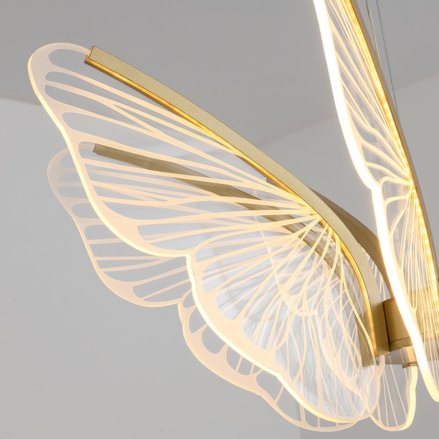 Zorvi Chandelier Butterfly Wing Crystal-Neutral Decor