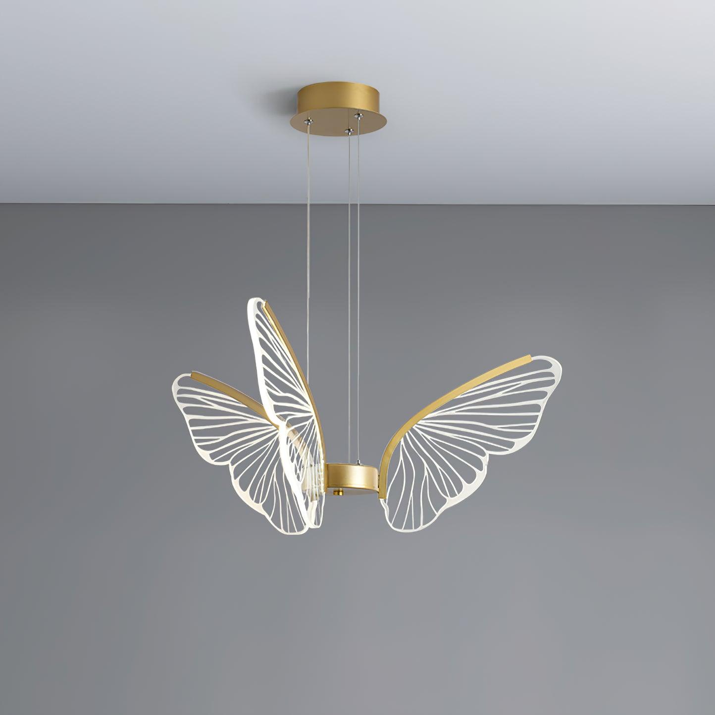 Zorvi Chandelier Butterfly Wing Crystal-Neutral Decor
