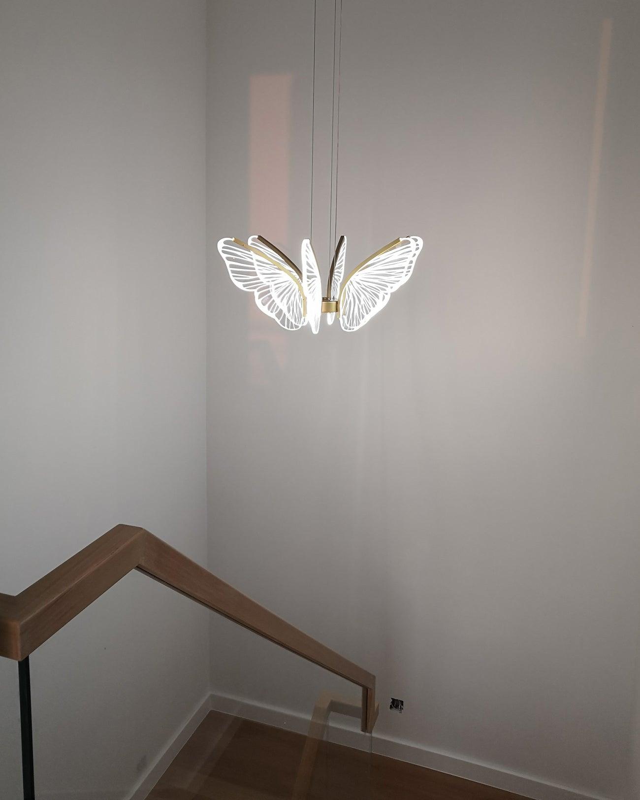 Zorvi Chandelier Butterfly Wing Crystal-Neutral Decor