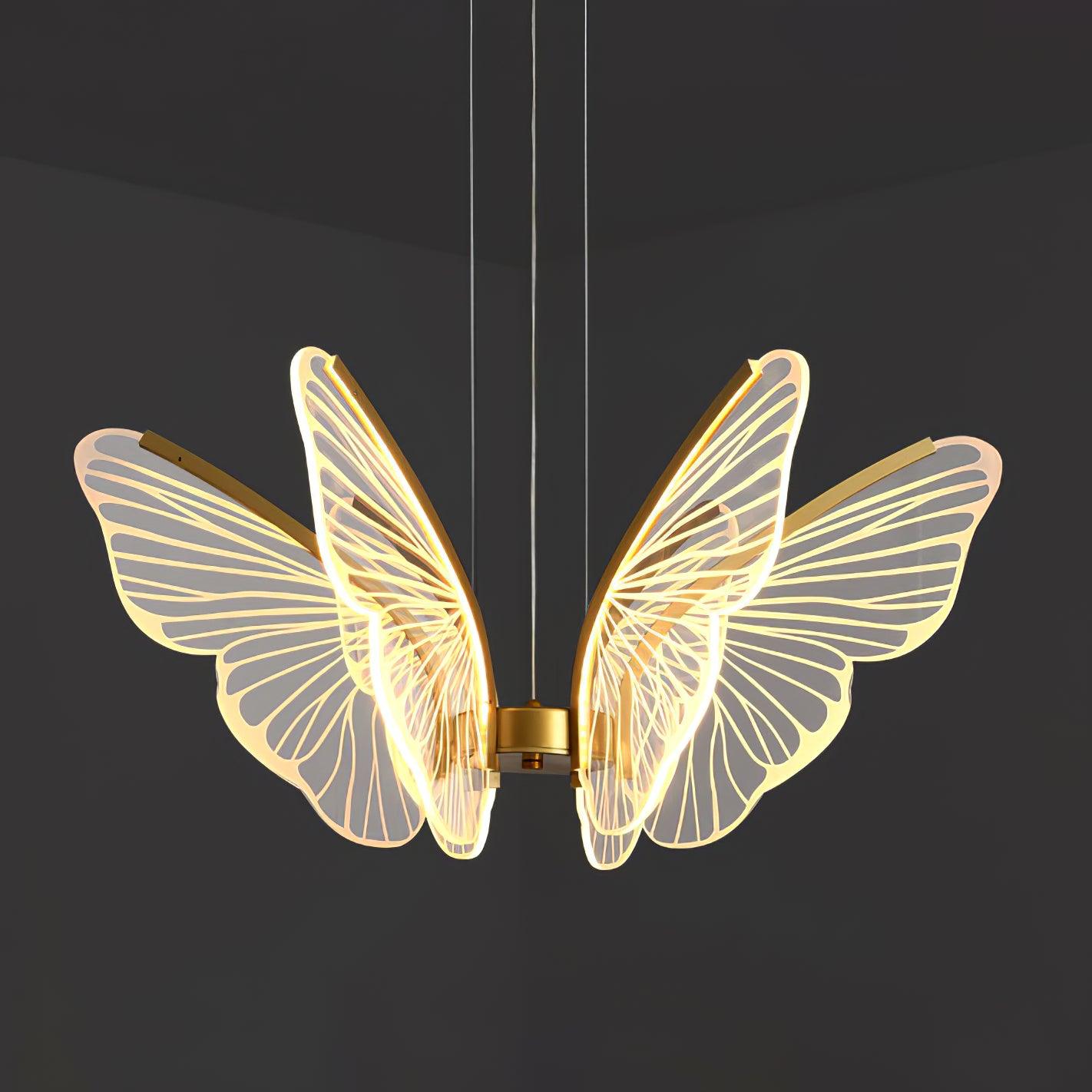 Zorvi Chandelier Butterfly Wing Crystal-Neutral Decor