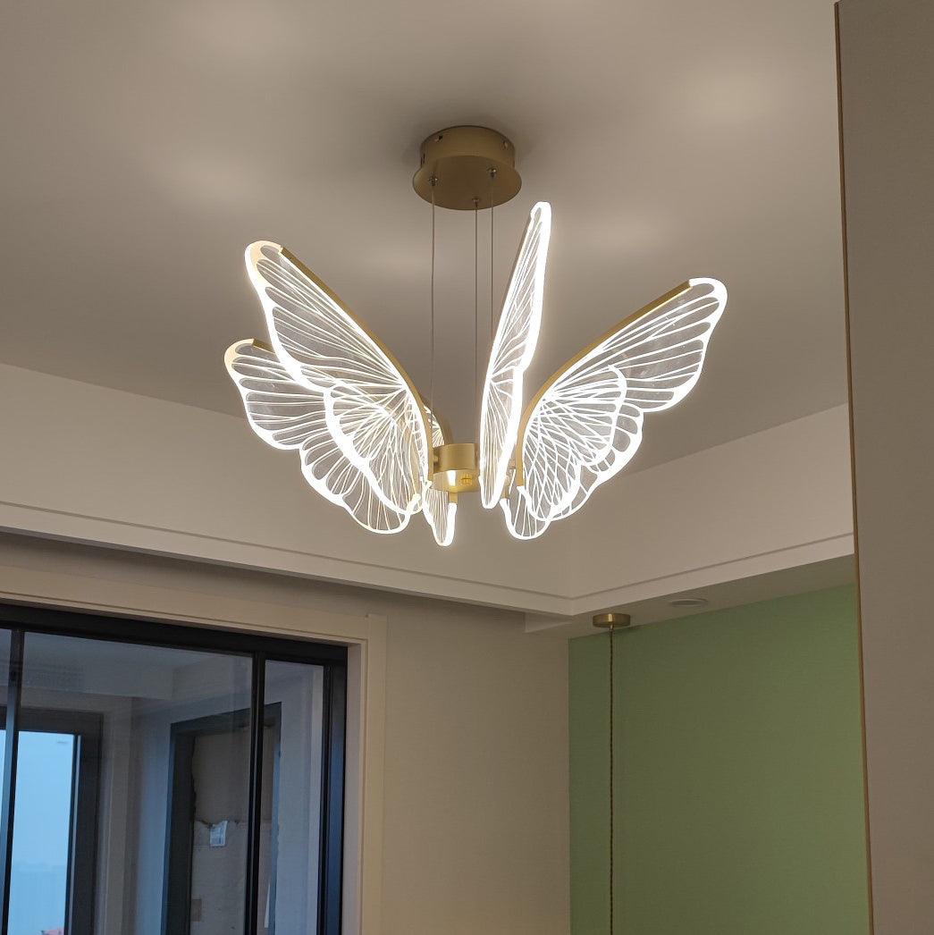 Zorvi Chandelier Butterfly Wing Crystal-Neutral Decor