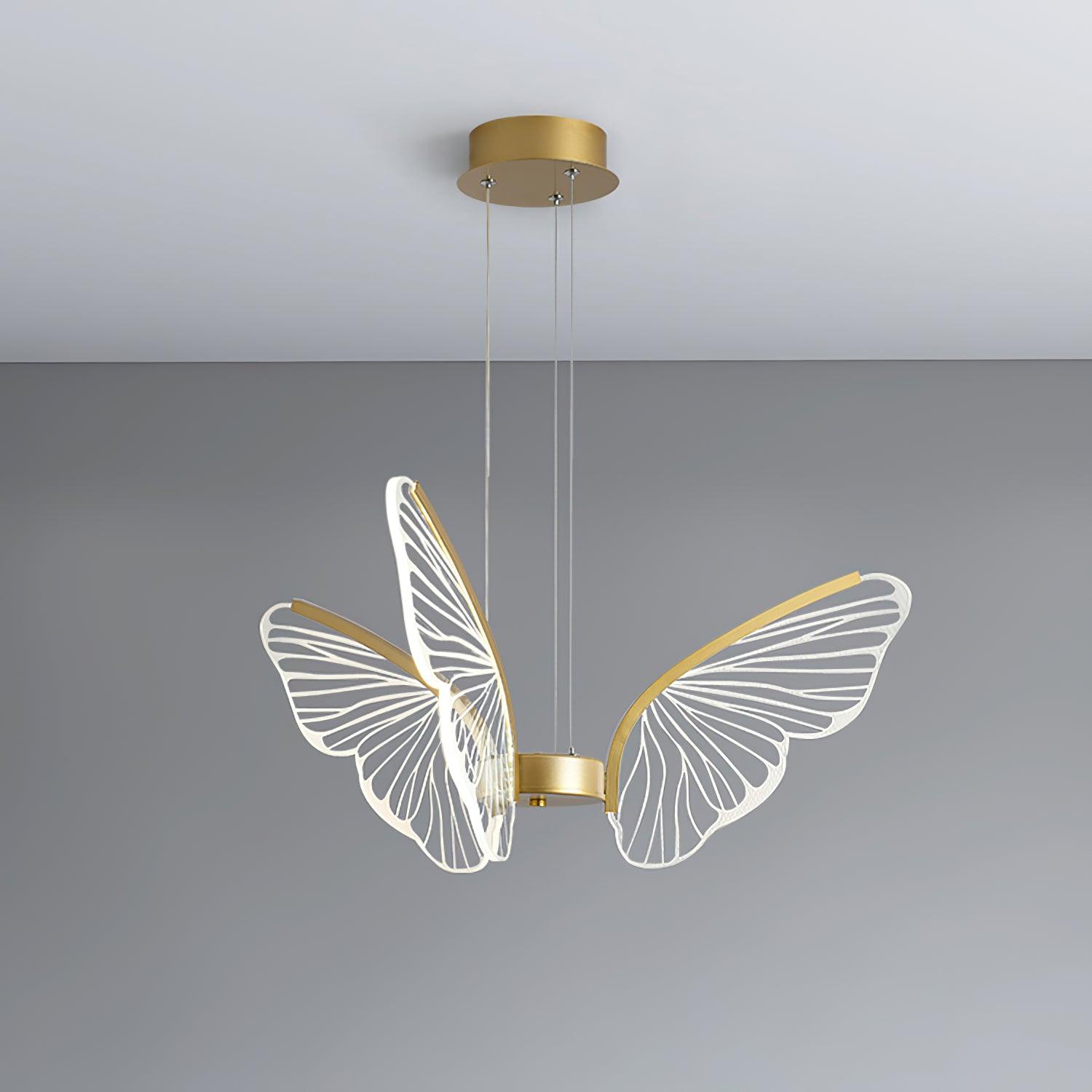 Zorvi Chandelier Butterfly Wing Crystal-Neutral Decor