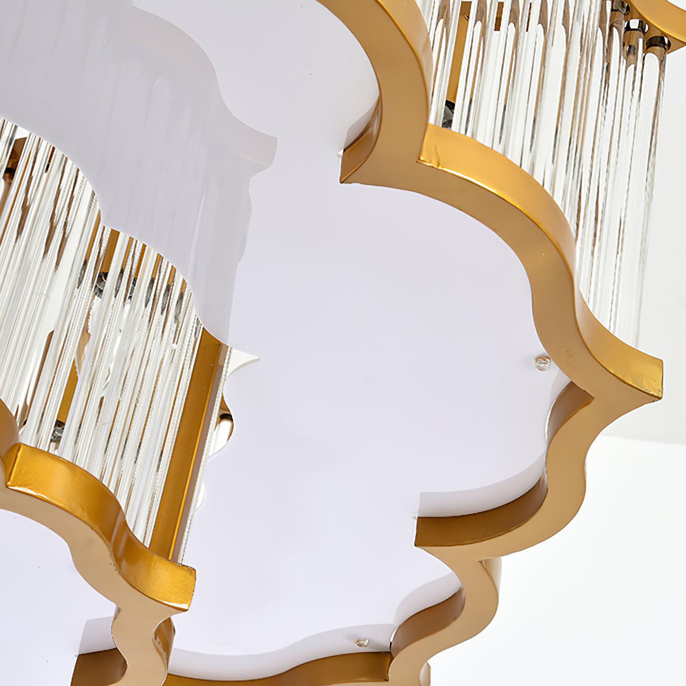 Lustra Chandelier Gold Black Glass-Neutral Decor
